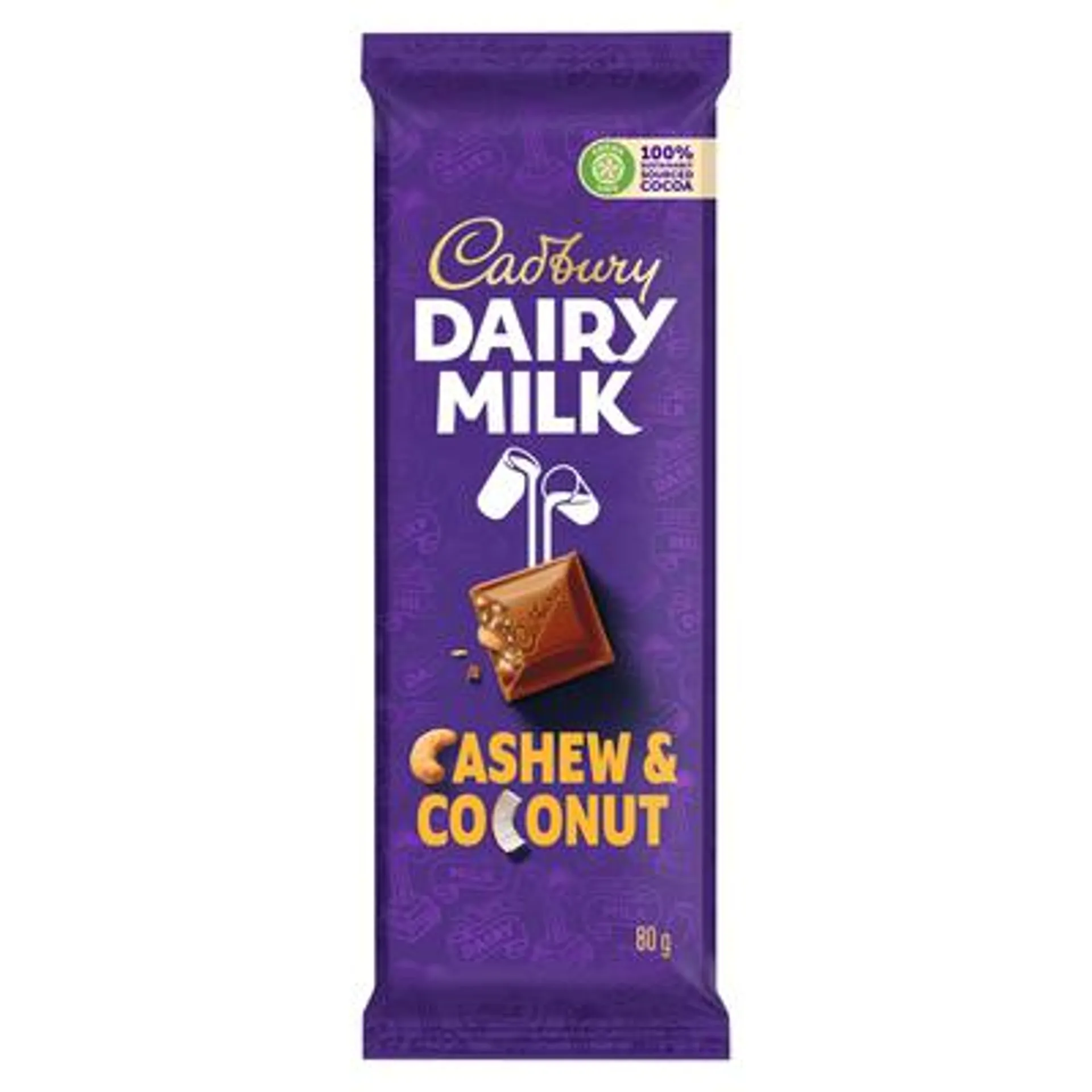 Cadbury Slab Cashew & Coconut 80g