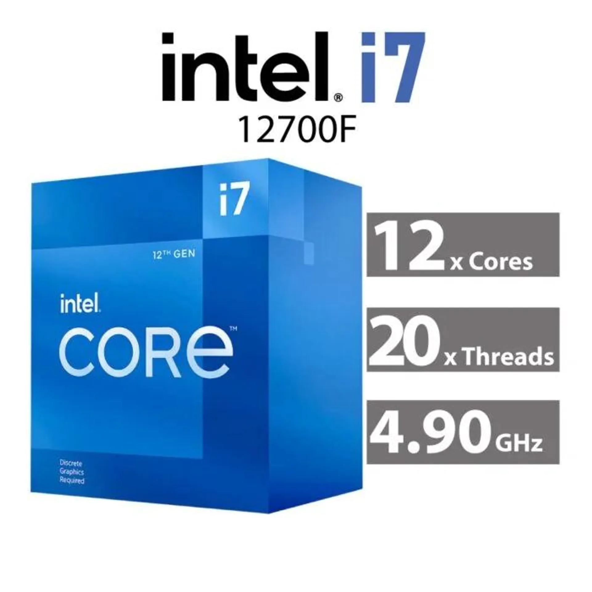 Intel Core i7-12700F Alder Lake 12-Core 2.10GHz LGA1700 65W BX8071512700F Desktop Processor