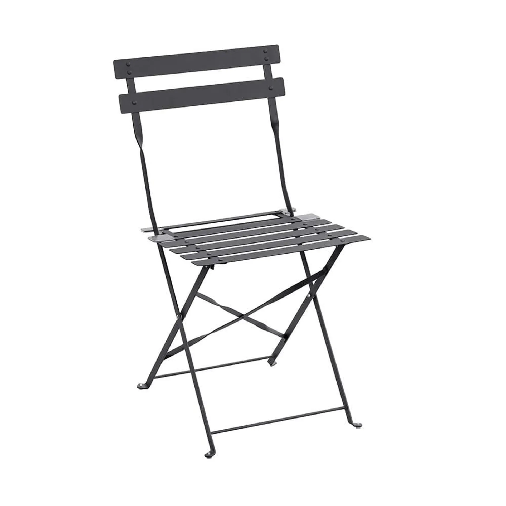 Michael Folding Bistro Chair Charcoal Matt Finish