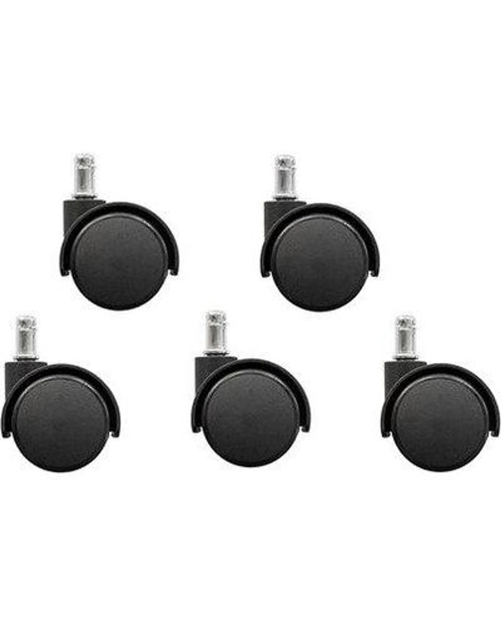 Standard Pin Office Chair Castors/Wheels with Hood (Set of 5)