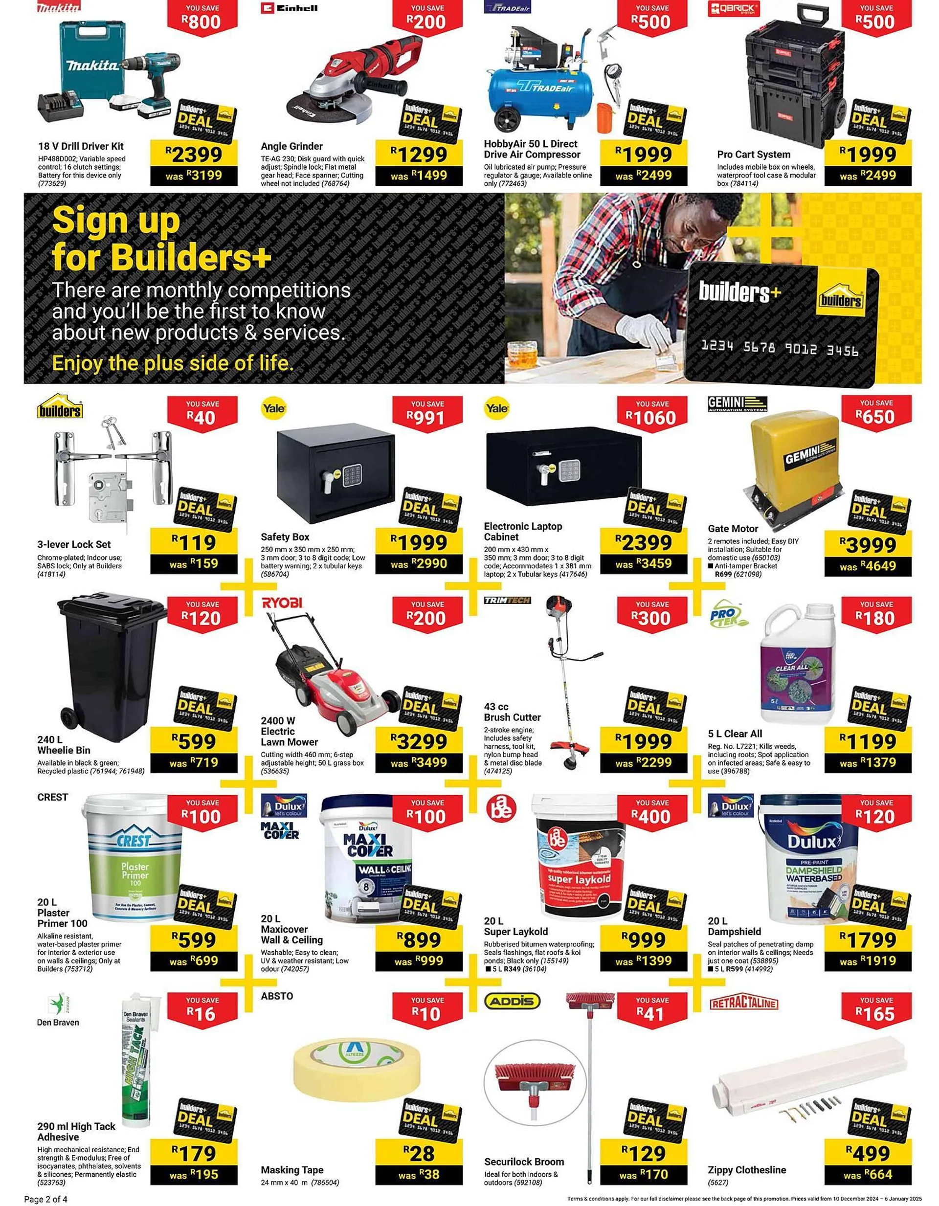 Builders Warehouse catalogue from 10 December to 6 January 2025 - Catalogue Page 2