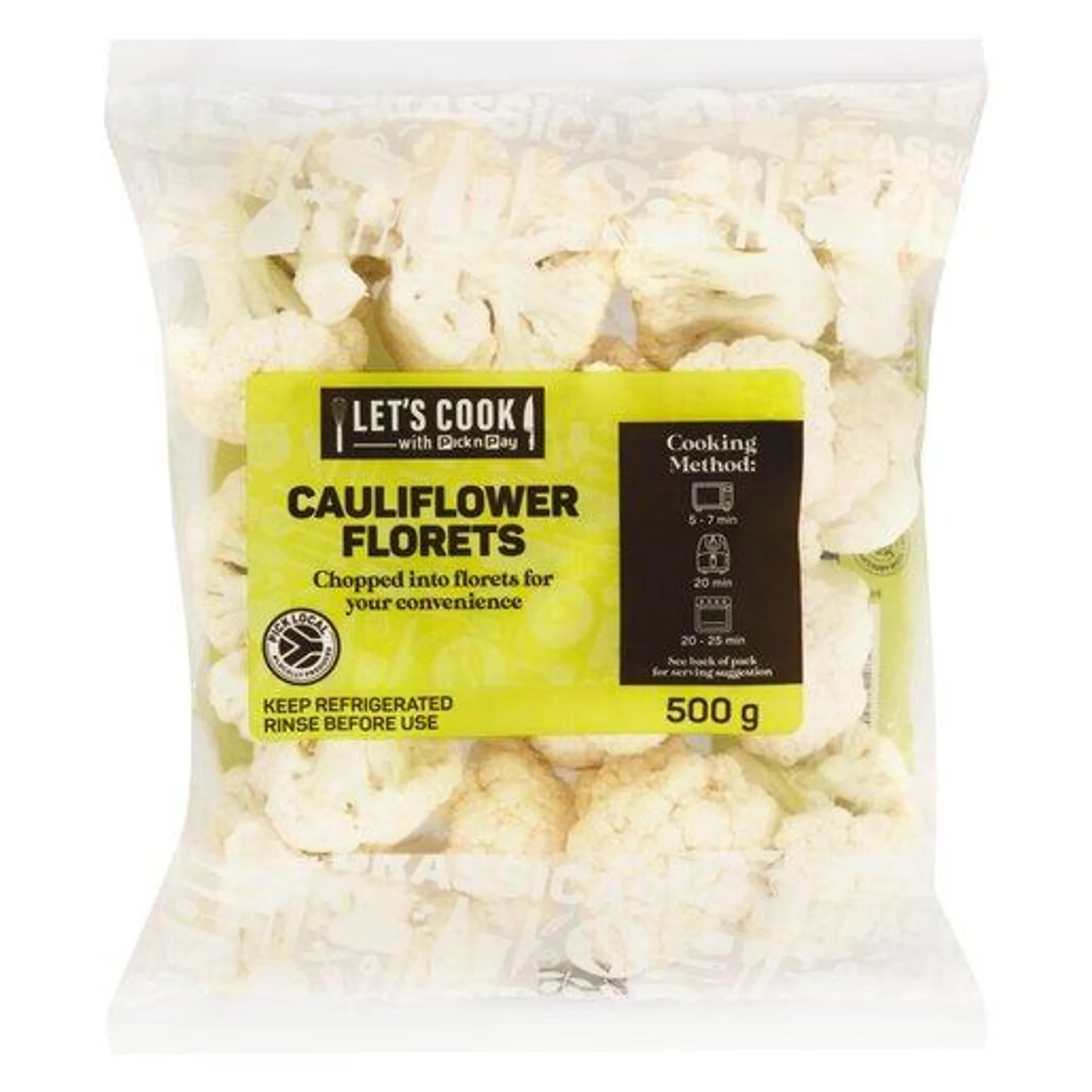 PnP Cauliflower Florets 500g