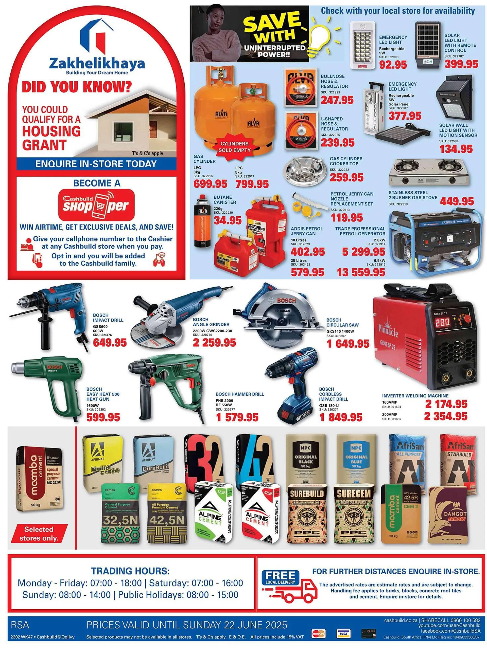 Cashbuild catalogue from 11 June to 22 June 2025 - Catalogue Page 1