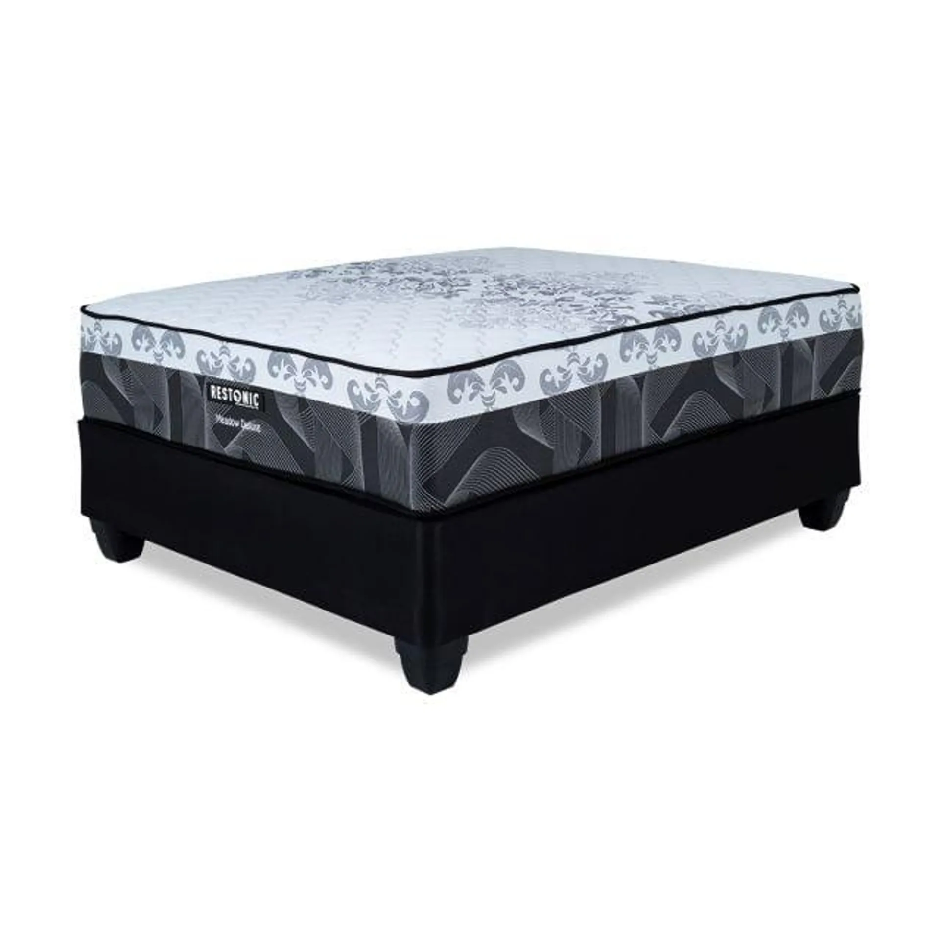 Restonic Meadow Deluxe Queen Mattress and Bed Set