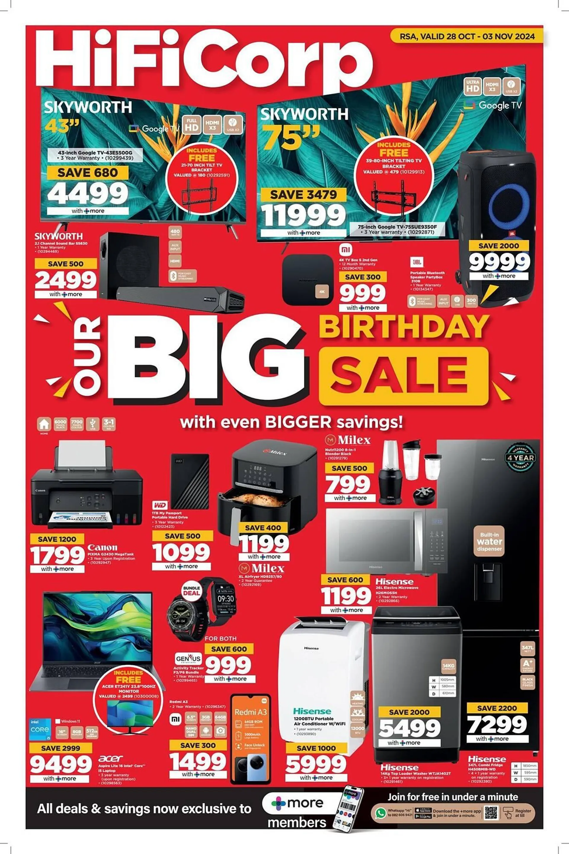 HiFi Corp catalogue from 28 October to 3 November 2024 - Catalogue Page 1