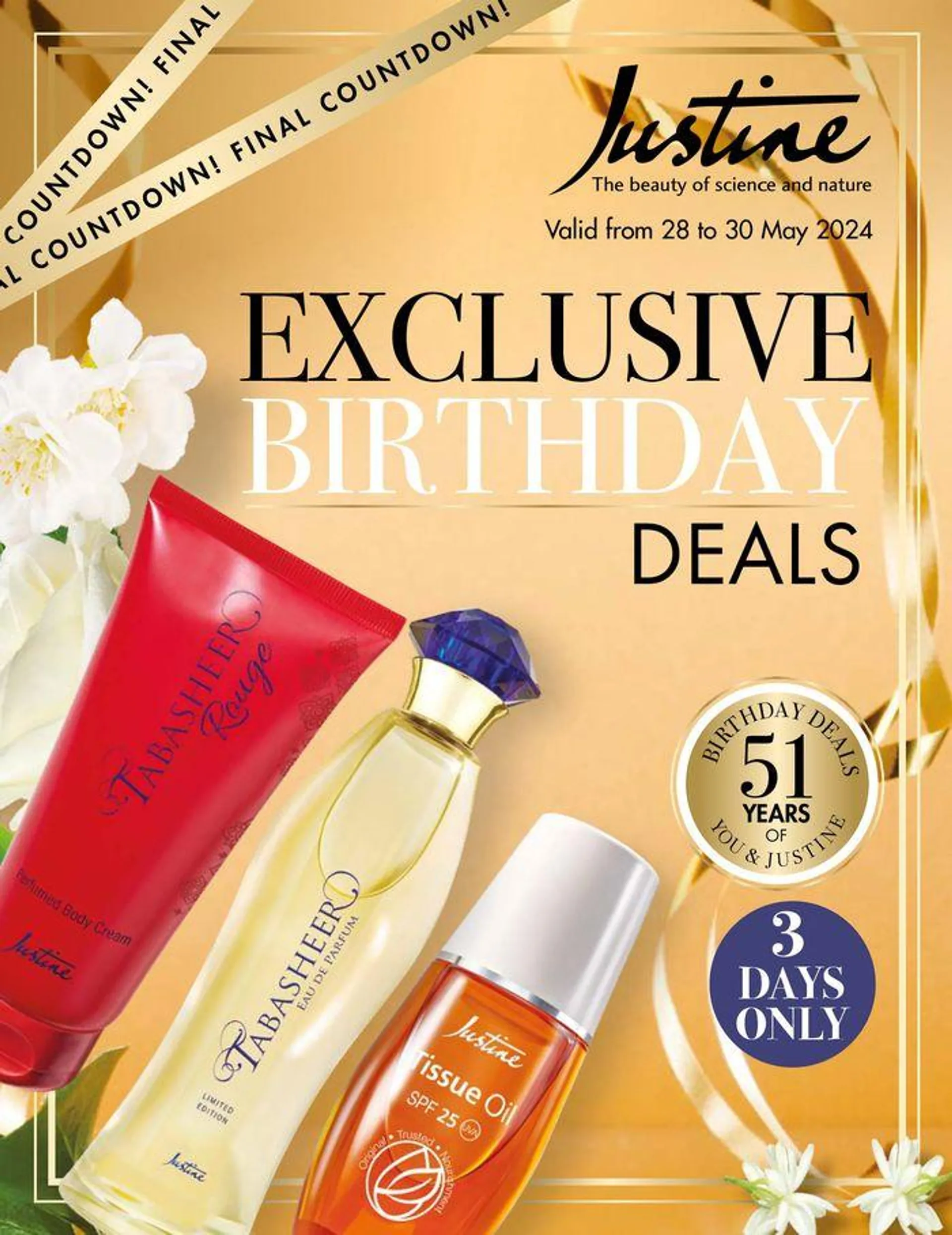 Justine EXCLUSIVE BIRTHDAY DEAL - 1