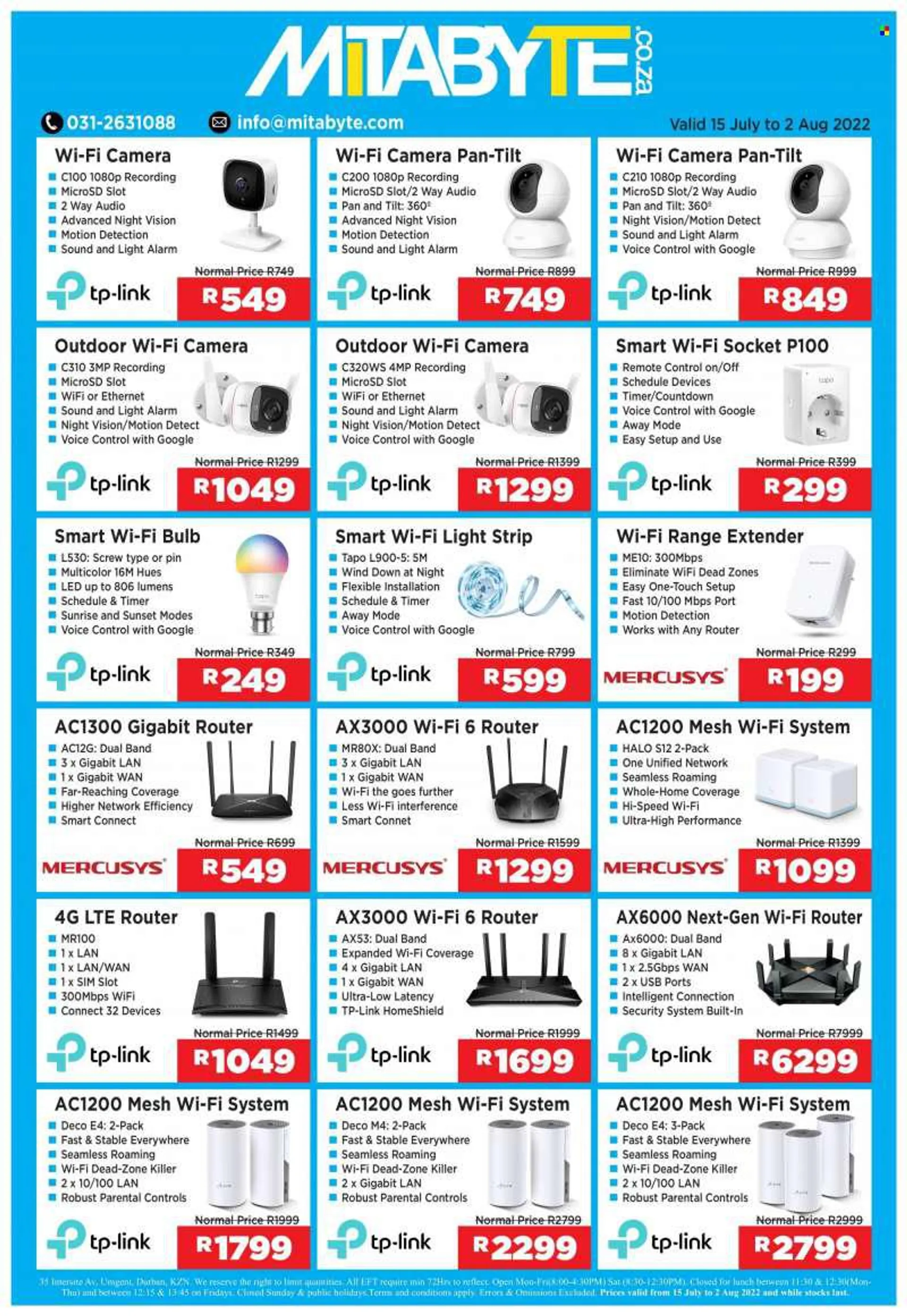 Mitabyte catalogue  - 15/07/2022 - 02/08/2022 - Sales products - range extender, router. Page 1.