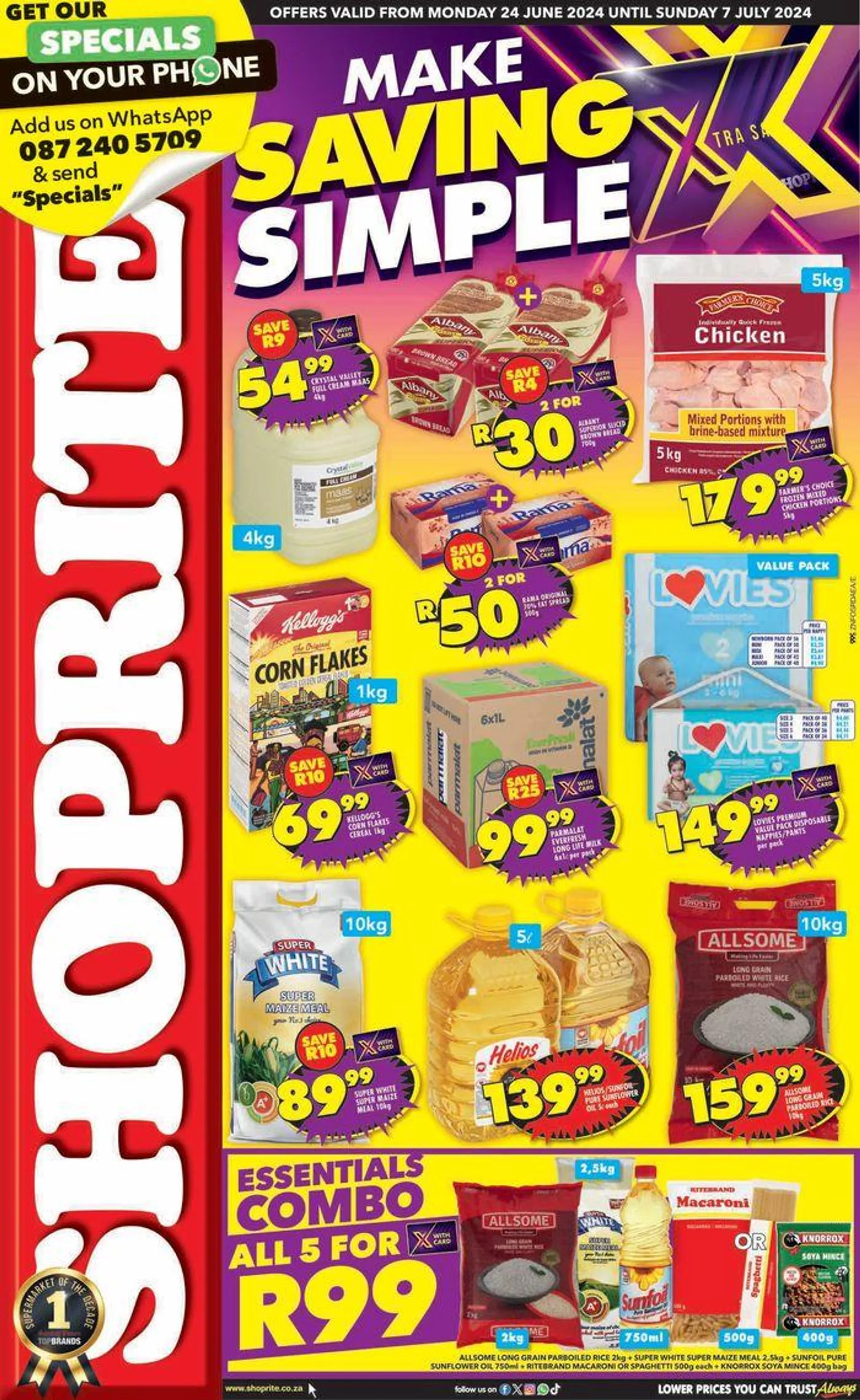 Shoprite Xtra Savings KwaZulu-Natal 24 June - 7 July from 24 June to 7 July 2024 - Catalogue Page 1