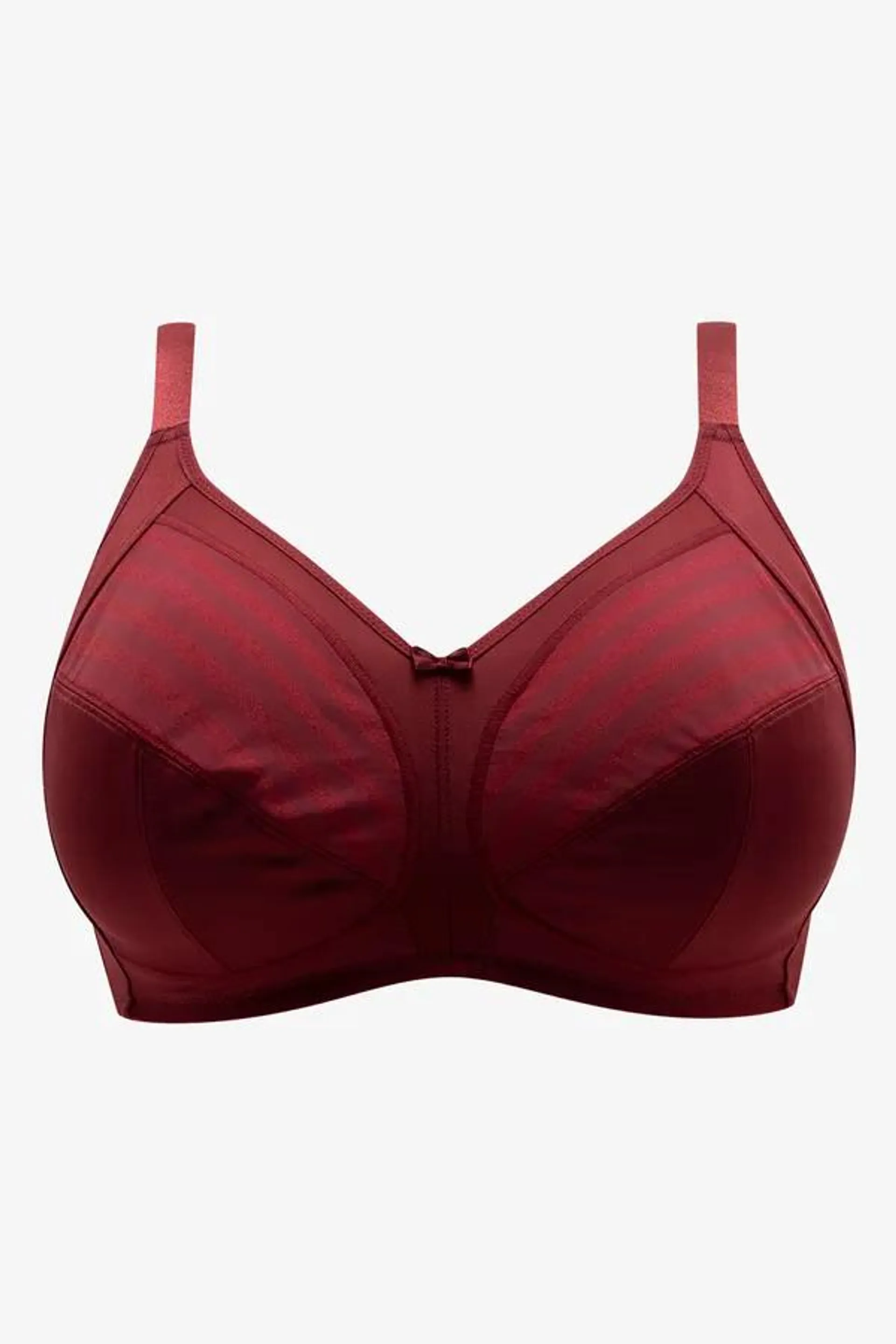 Shadow stripe non padded wirefree bra red