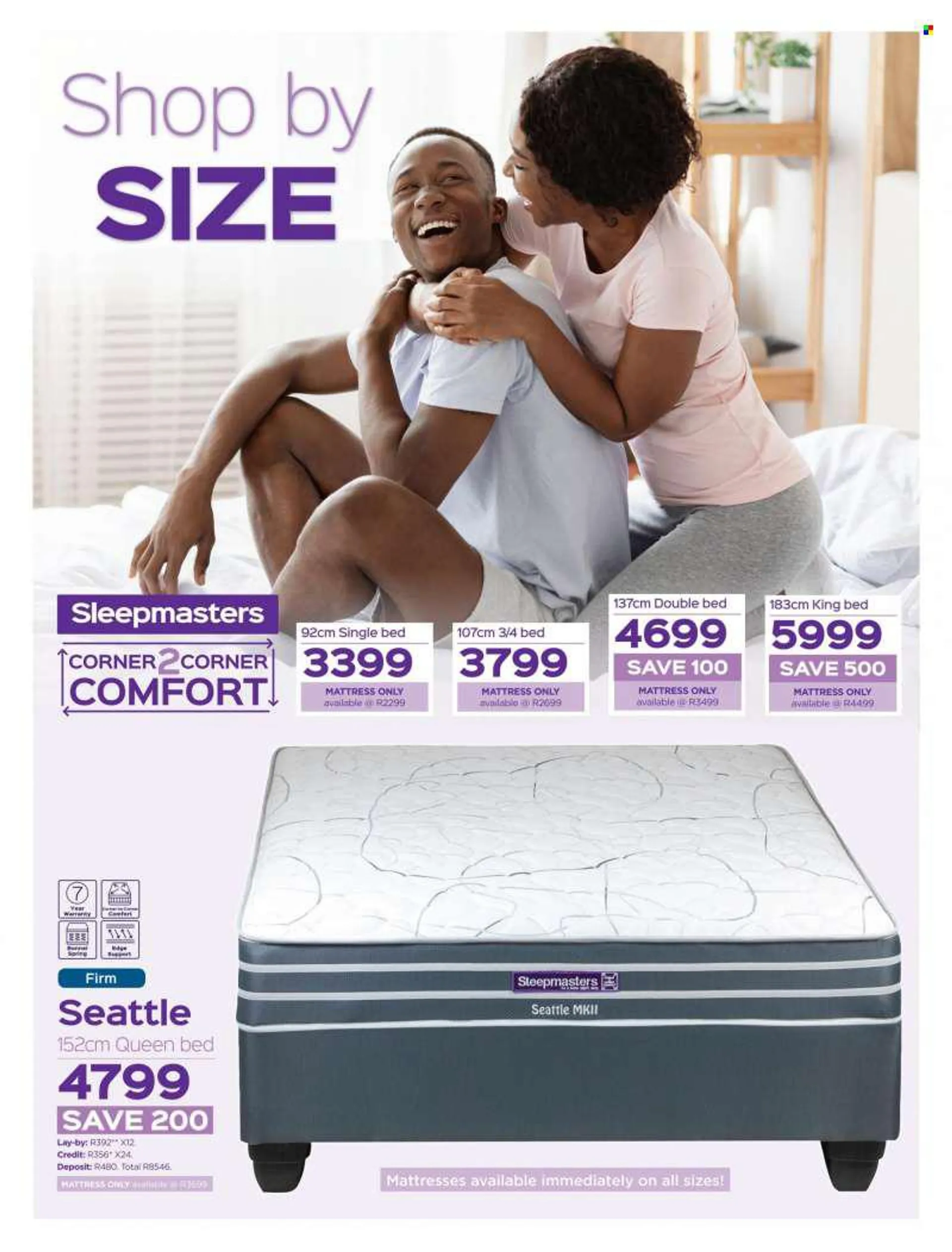 Sleepmasters catalogue  - 04/07/2022 - 07/08/2022 - Sales products - bed, king bed, queen bed, double bed, single bed, mattress. Page 3.