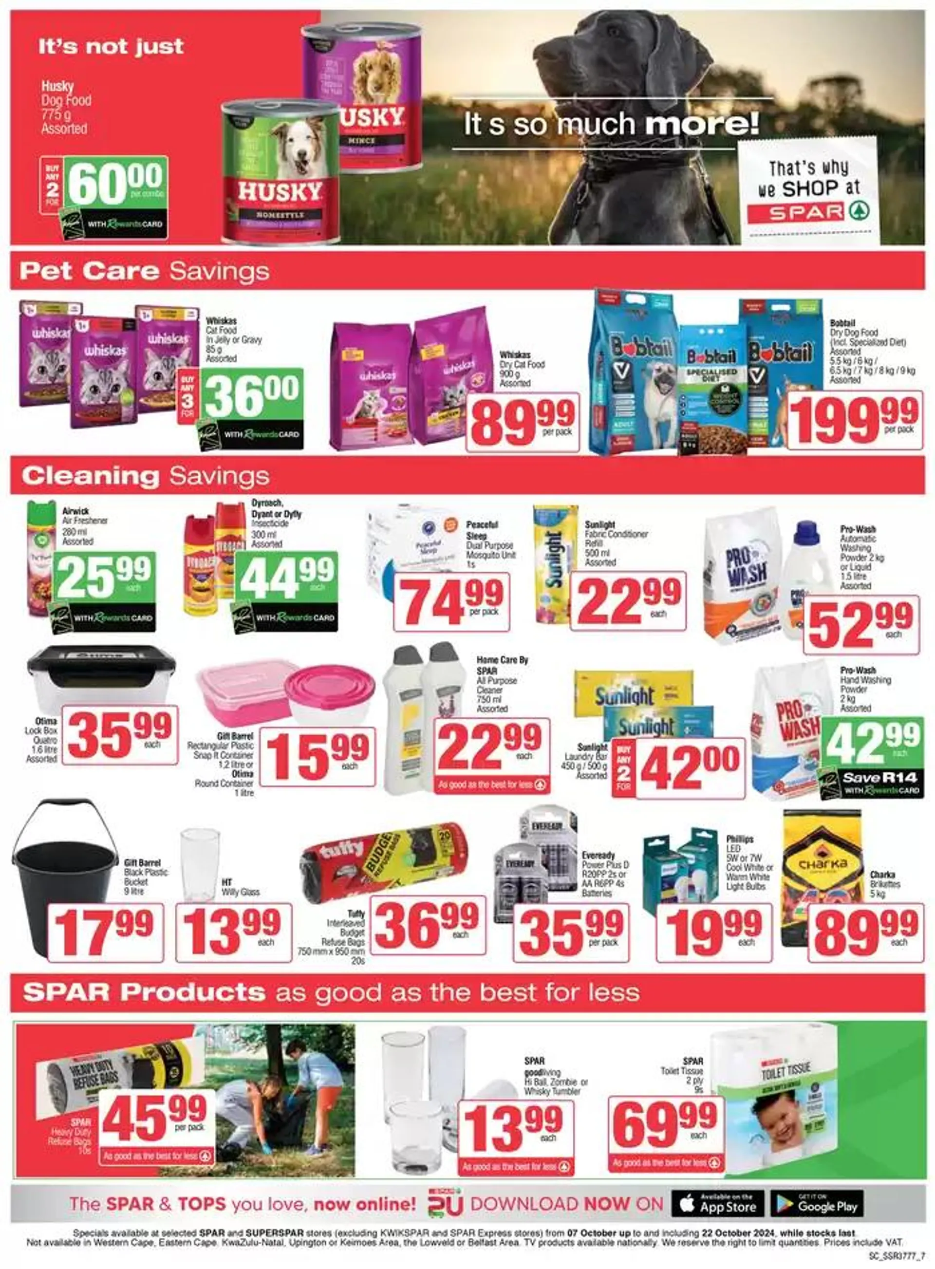 Specials Spar from 7 October to 22 October 2024 - Catalogue Page 7