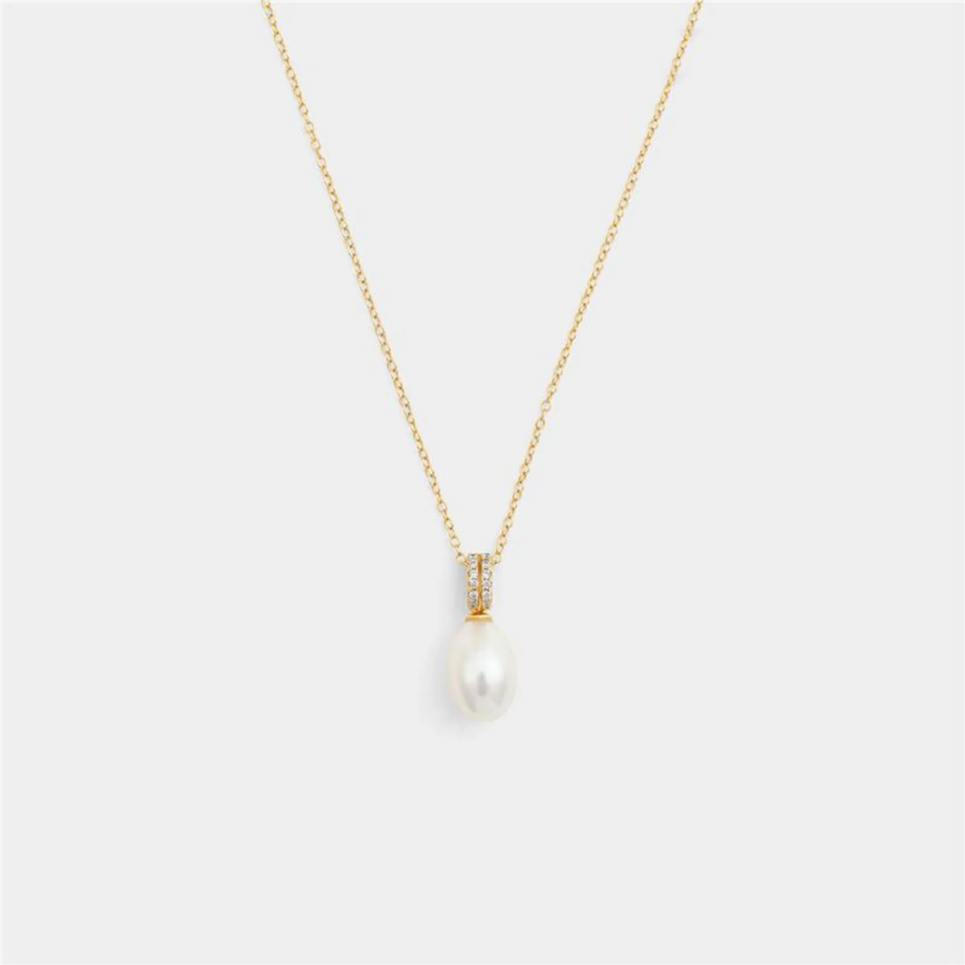Gold Plated Sterling Silver Freshwater Pearl Pendant