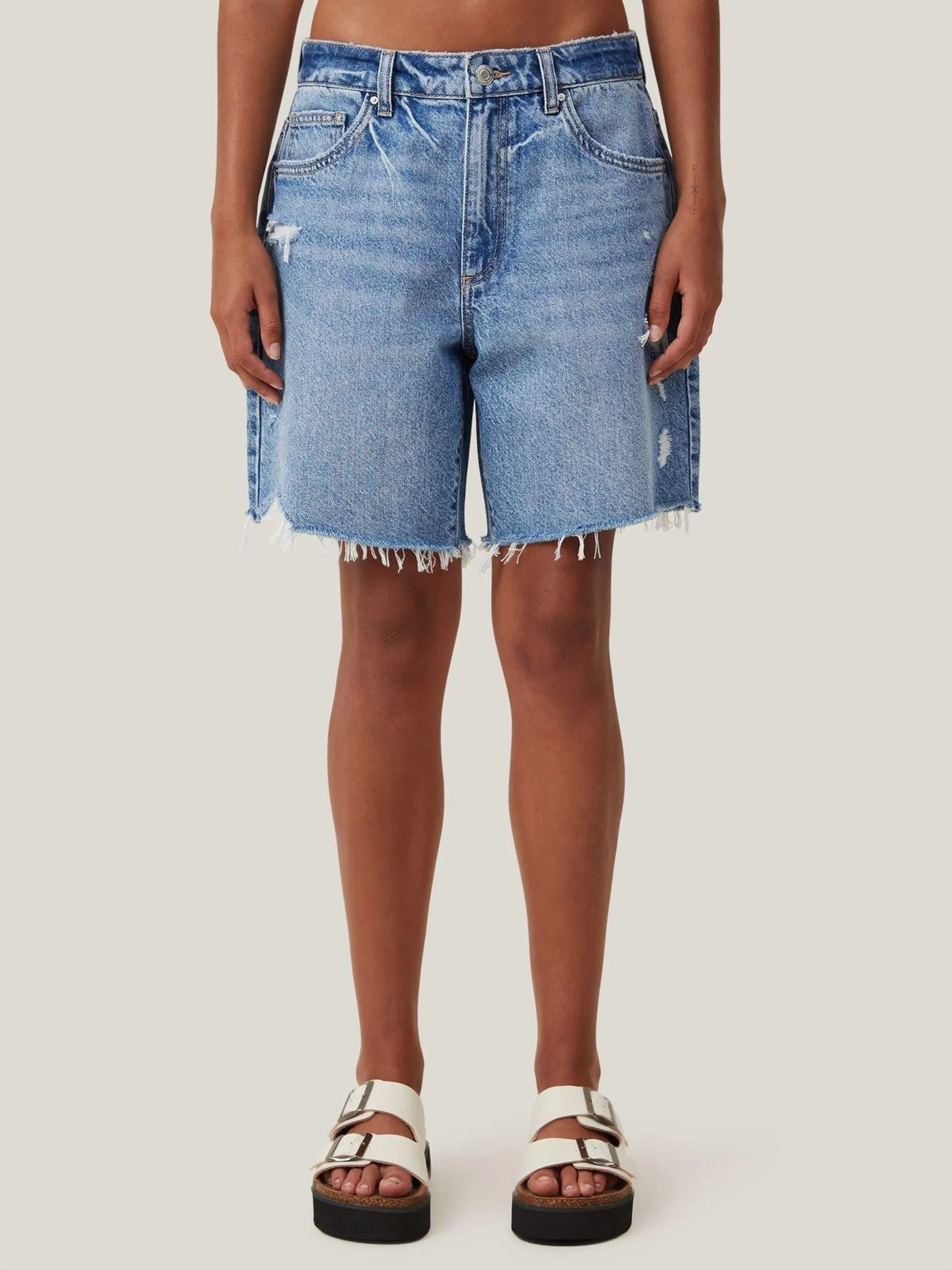 Women's Cotton On Blue Relaxed Denim Shorts