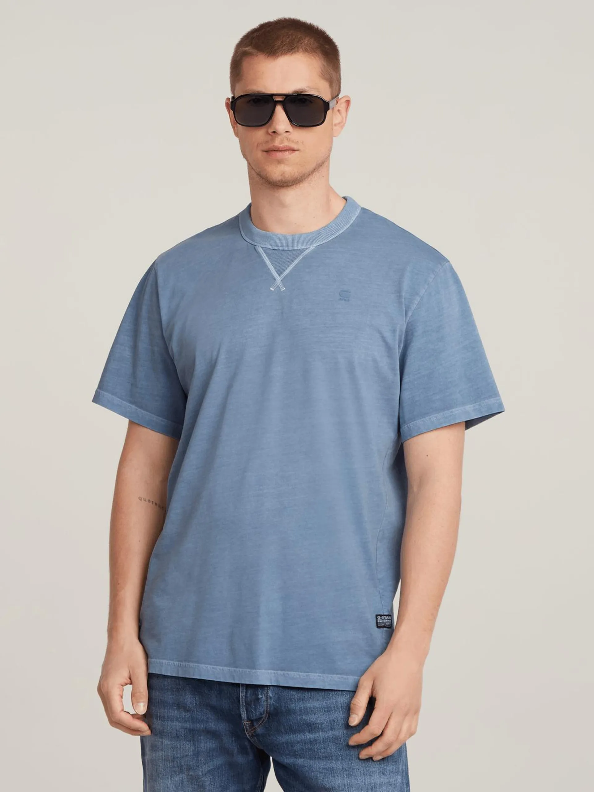 G-Star Men's Nifous Medium Blue T-Shirt