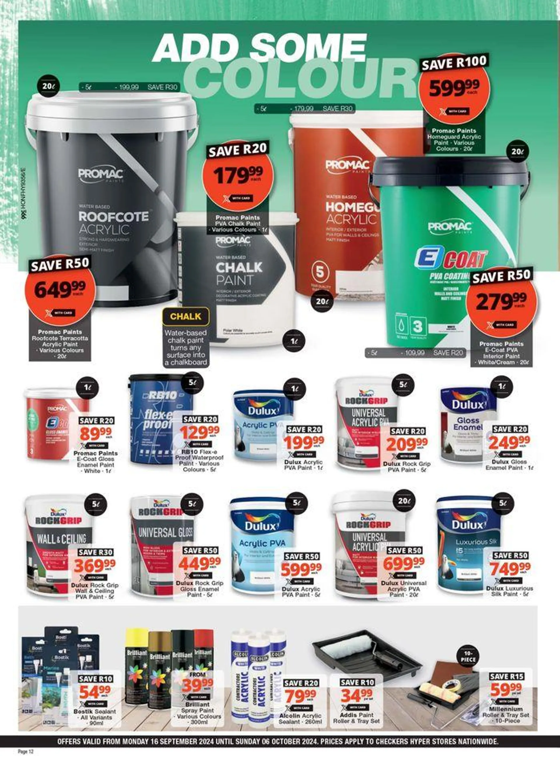 Checkers Hyper Spring DIY Promotion from 16 September to 6 October 2024 - Catalogue Page 12