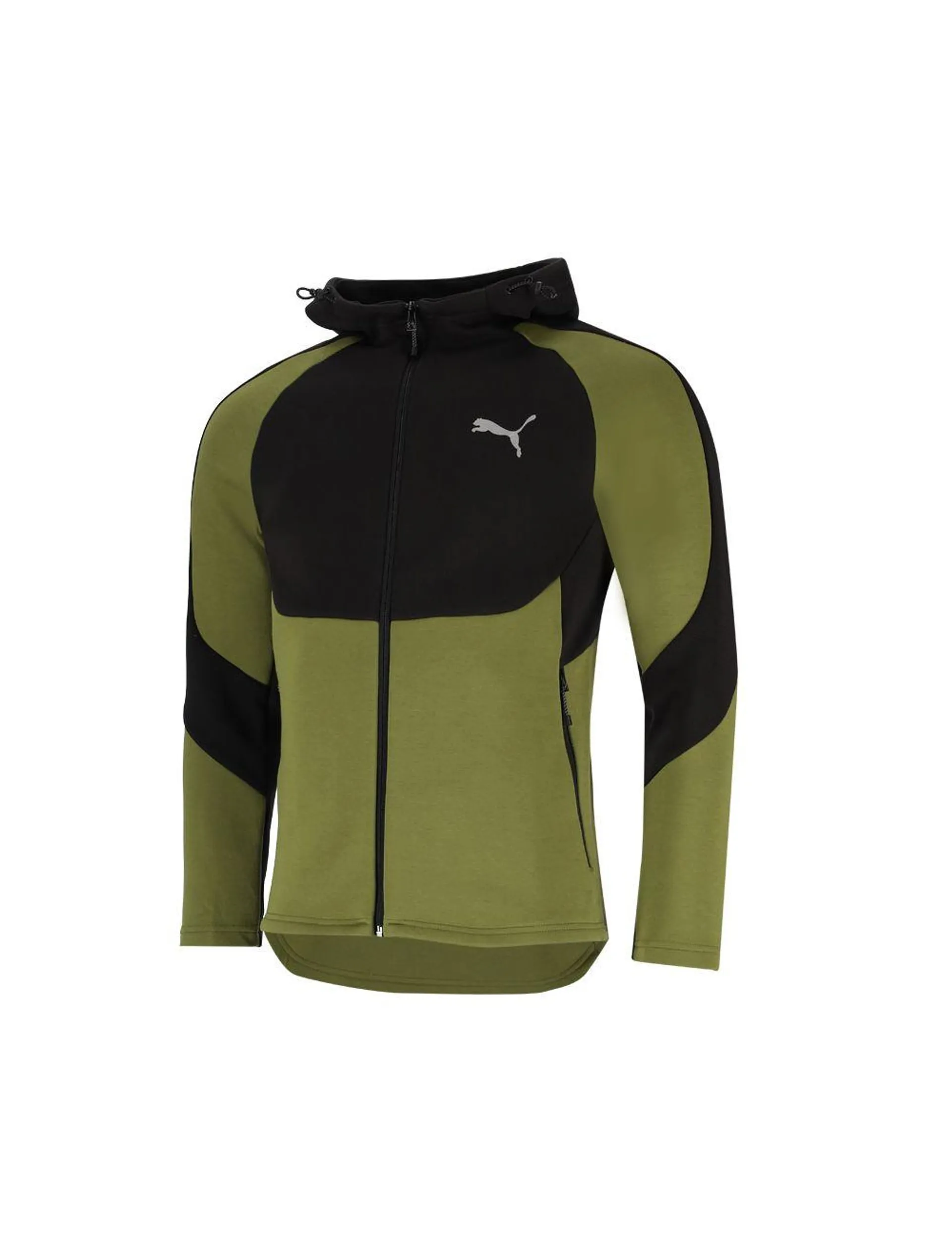 Puma Evostripe Men's Full-Zip Hoodie Olive Green