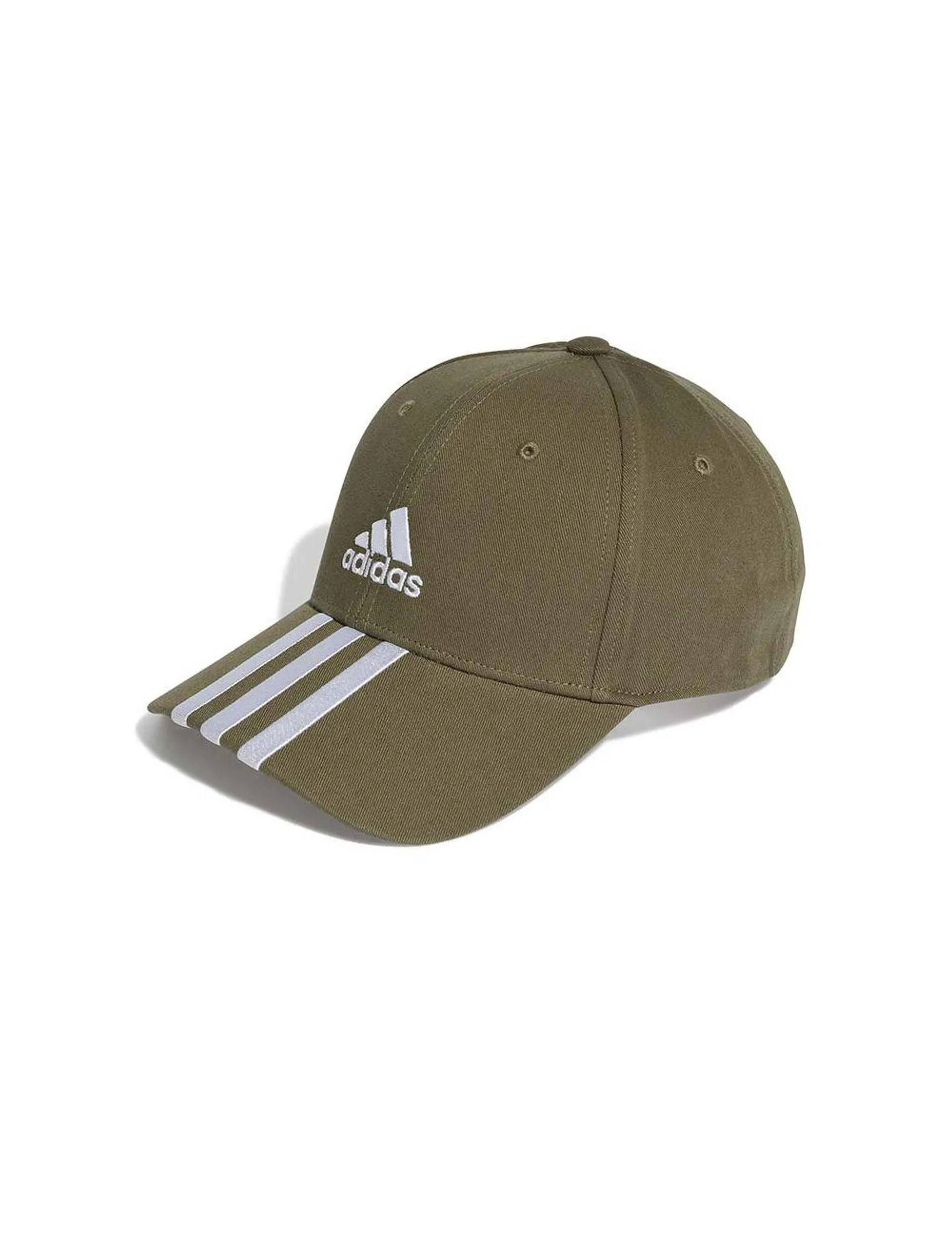 adidas Performance 3-Stripes Cotton Twill Baseball Cap Green