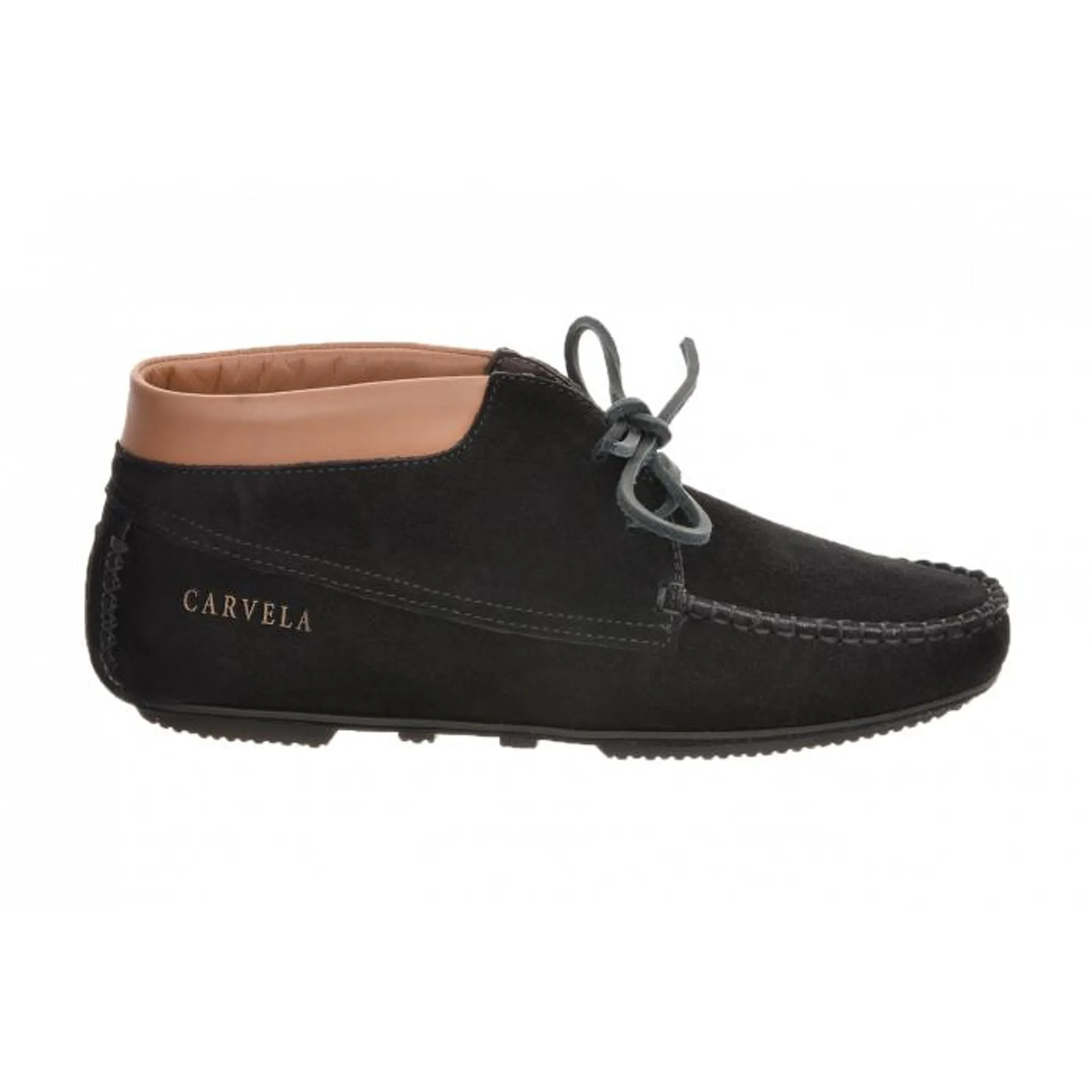 Carvela 392D Suede Boot With Leather Collar