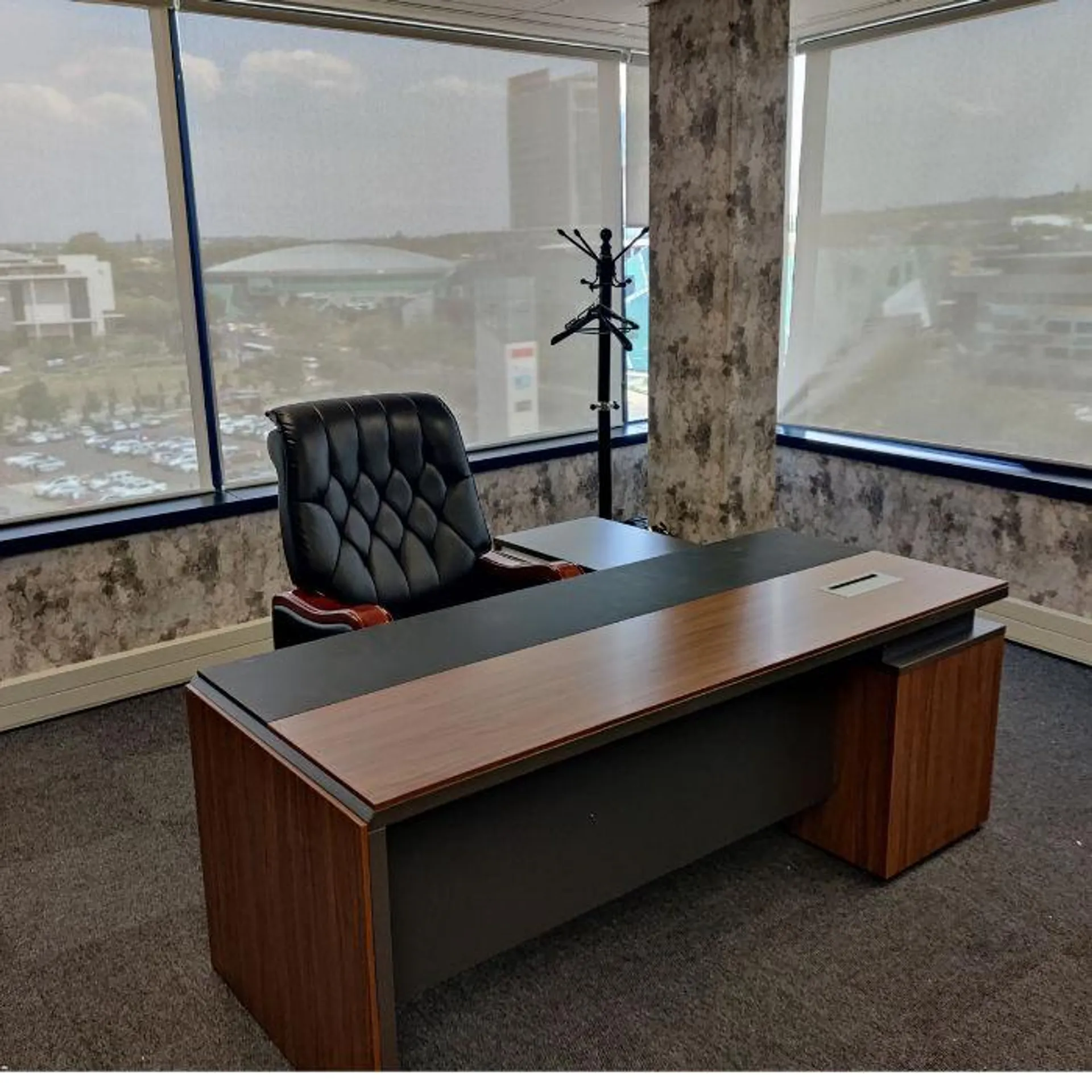 GOF Furniture - Afton 2 Executive Desk, Ebony