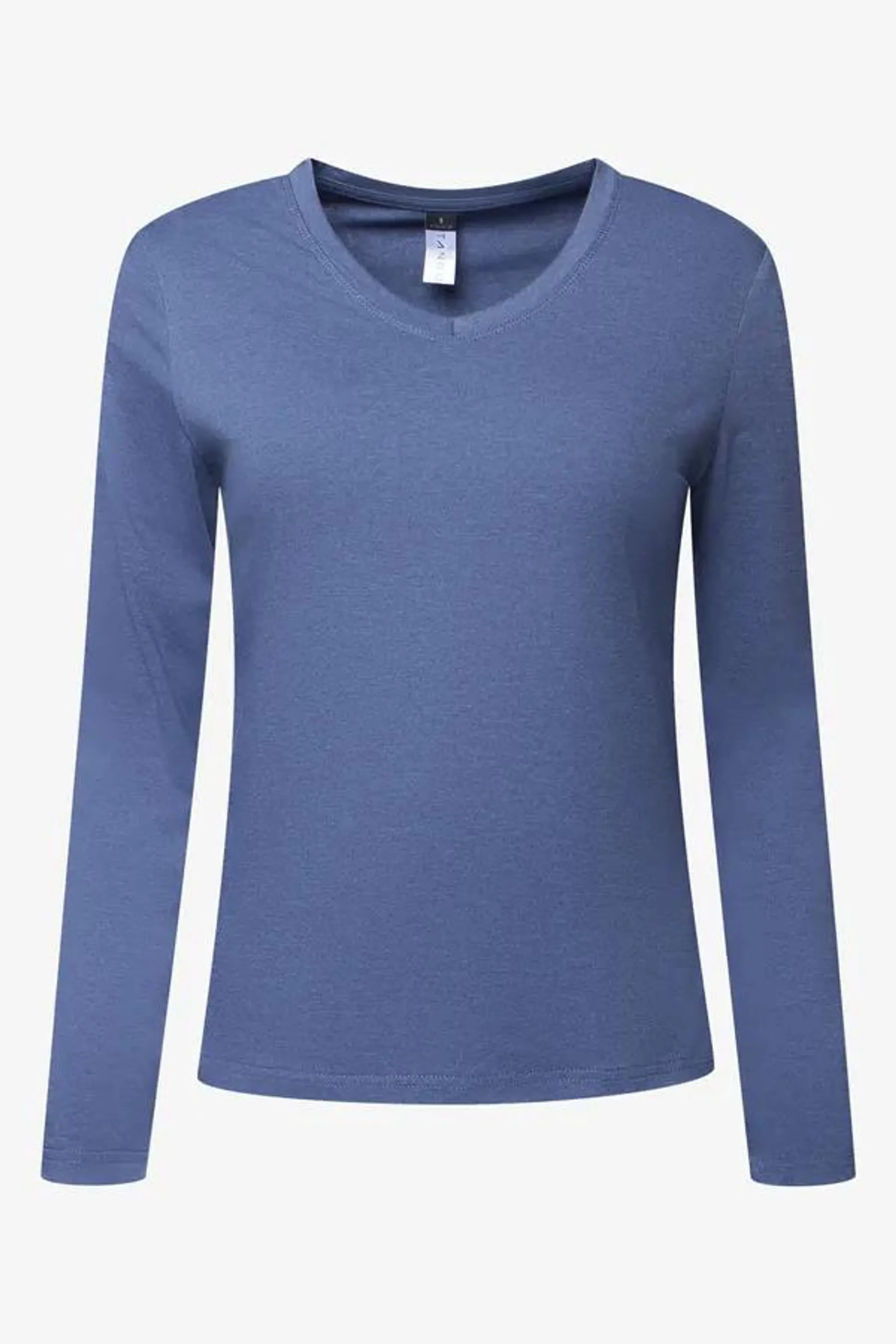 Long sleeve v-neck t-shirt blue