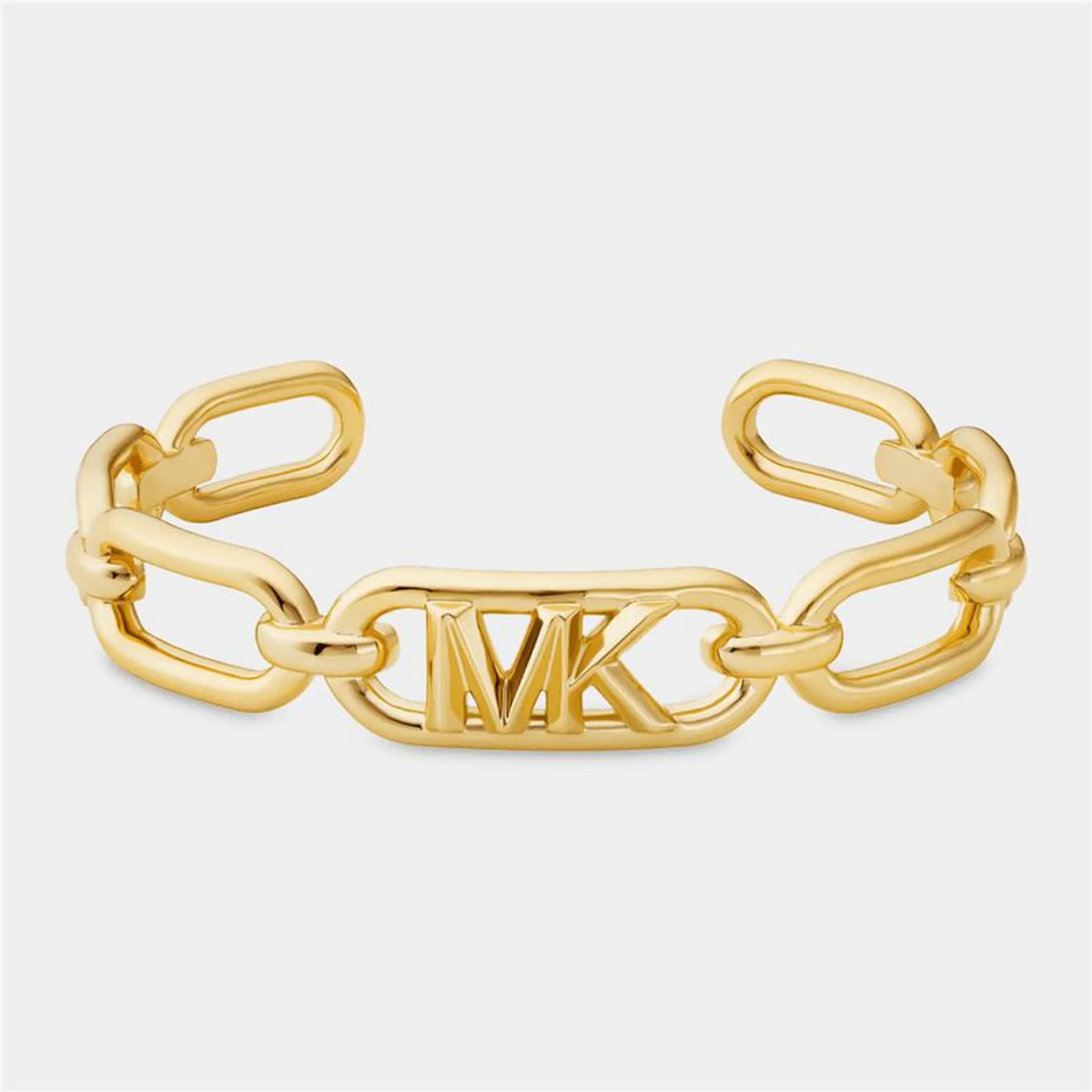 Michael Kors MK Statement Link Collection Gold Plated Frozen Empire Link Cuff Bangle
