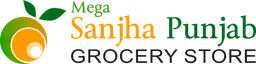 mega sanjha punjab grocery store logo