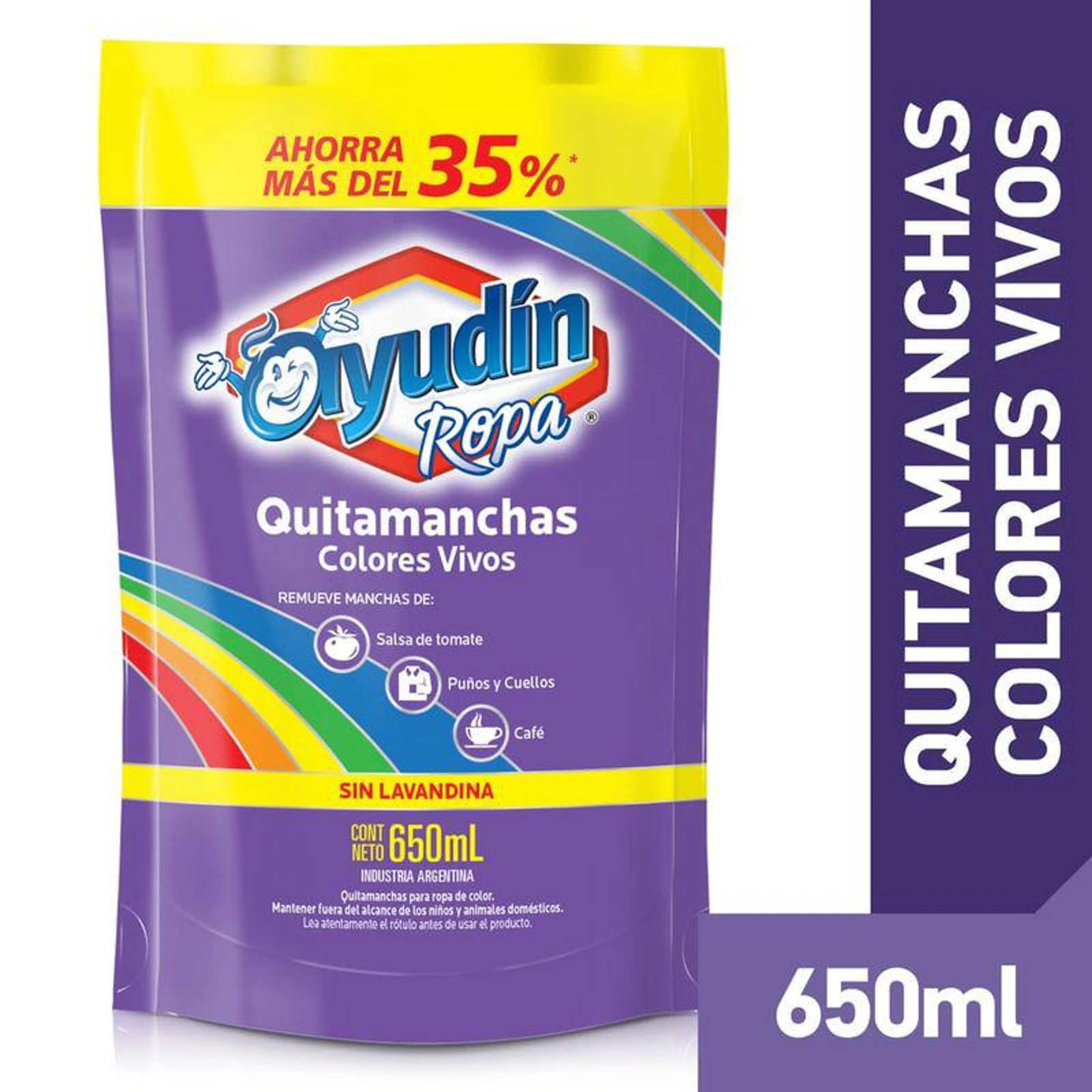 Quitamanchas Ayudín Colores Vivos Doy Pack 650 Ml.