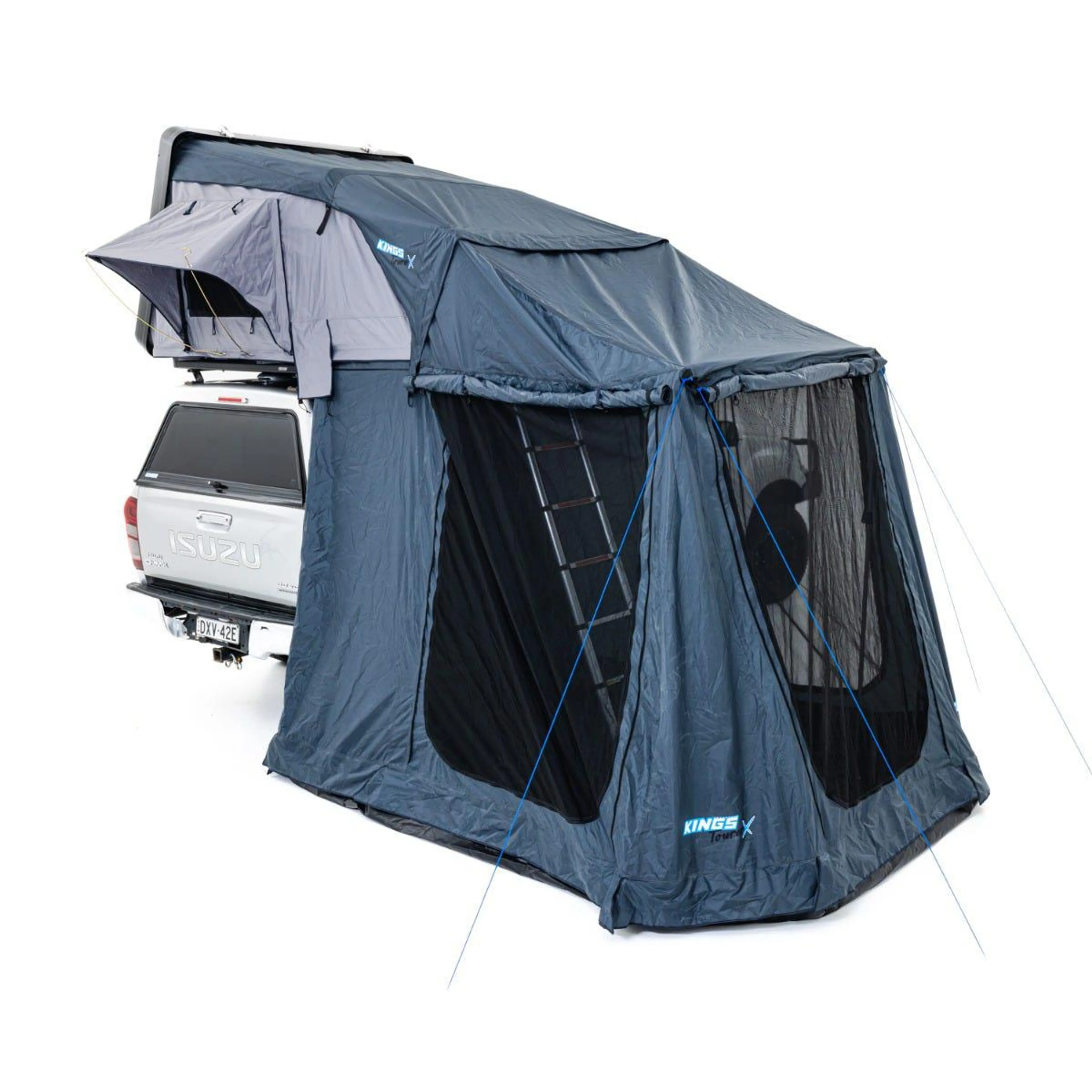 Kings Tourer X 1600 Side-Opening Rooftop Tent Annex | 7 sqm Space | 5-Person | PVC Bucket Floor