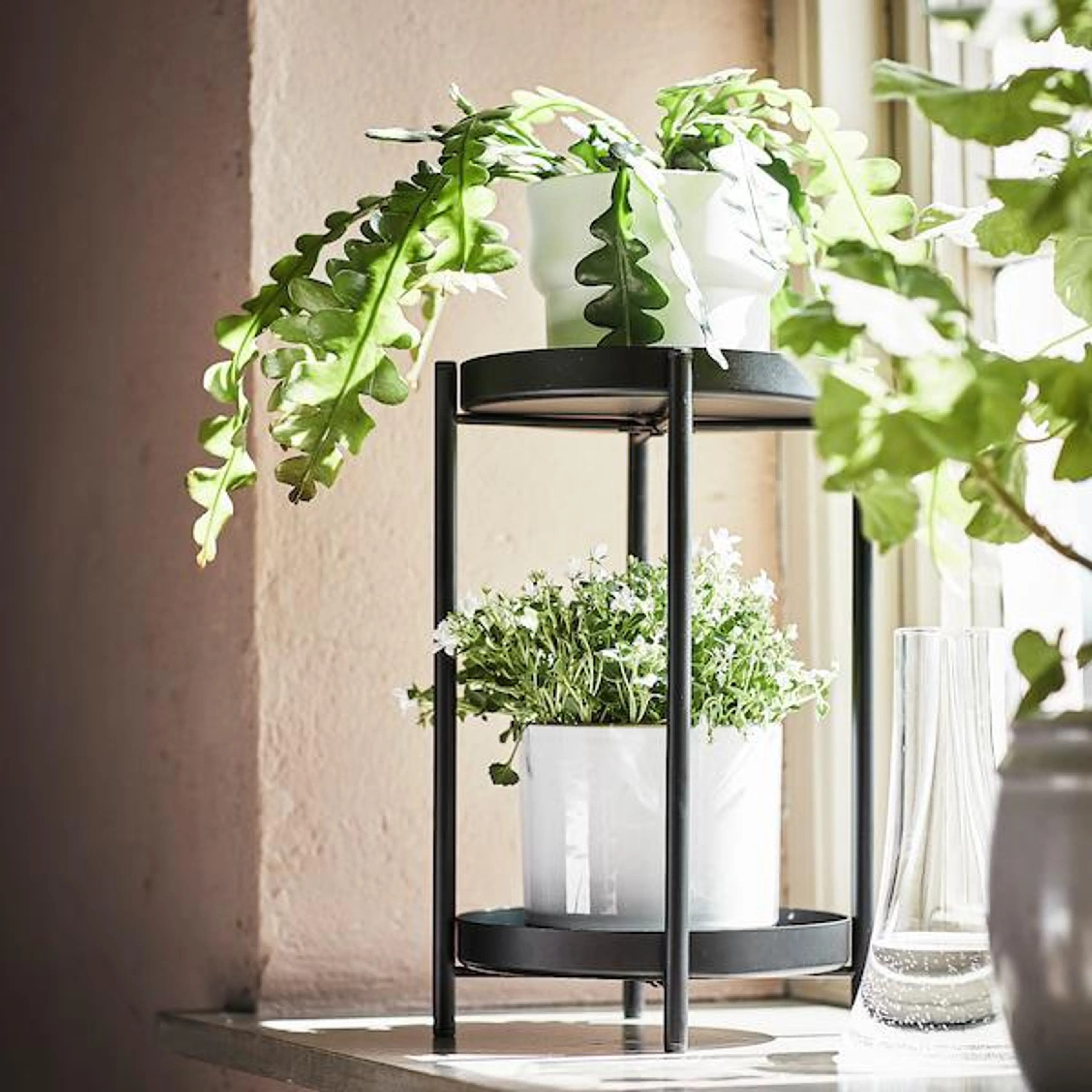 Plant stand, in/outdoor black,