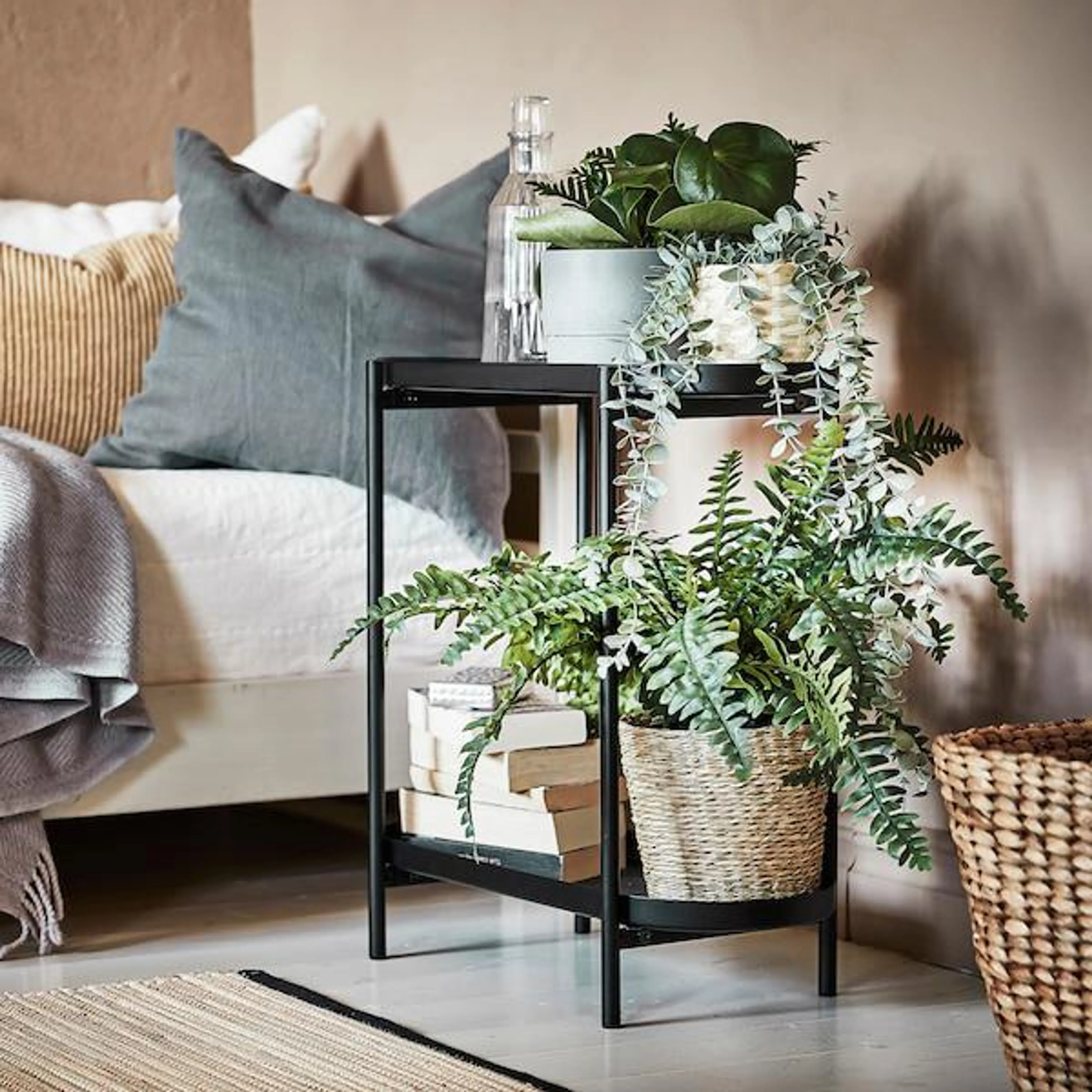 Plant stand, indoor/outdoor black,