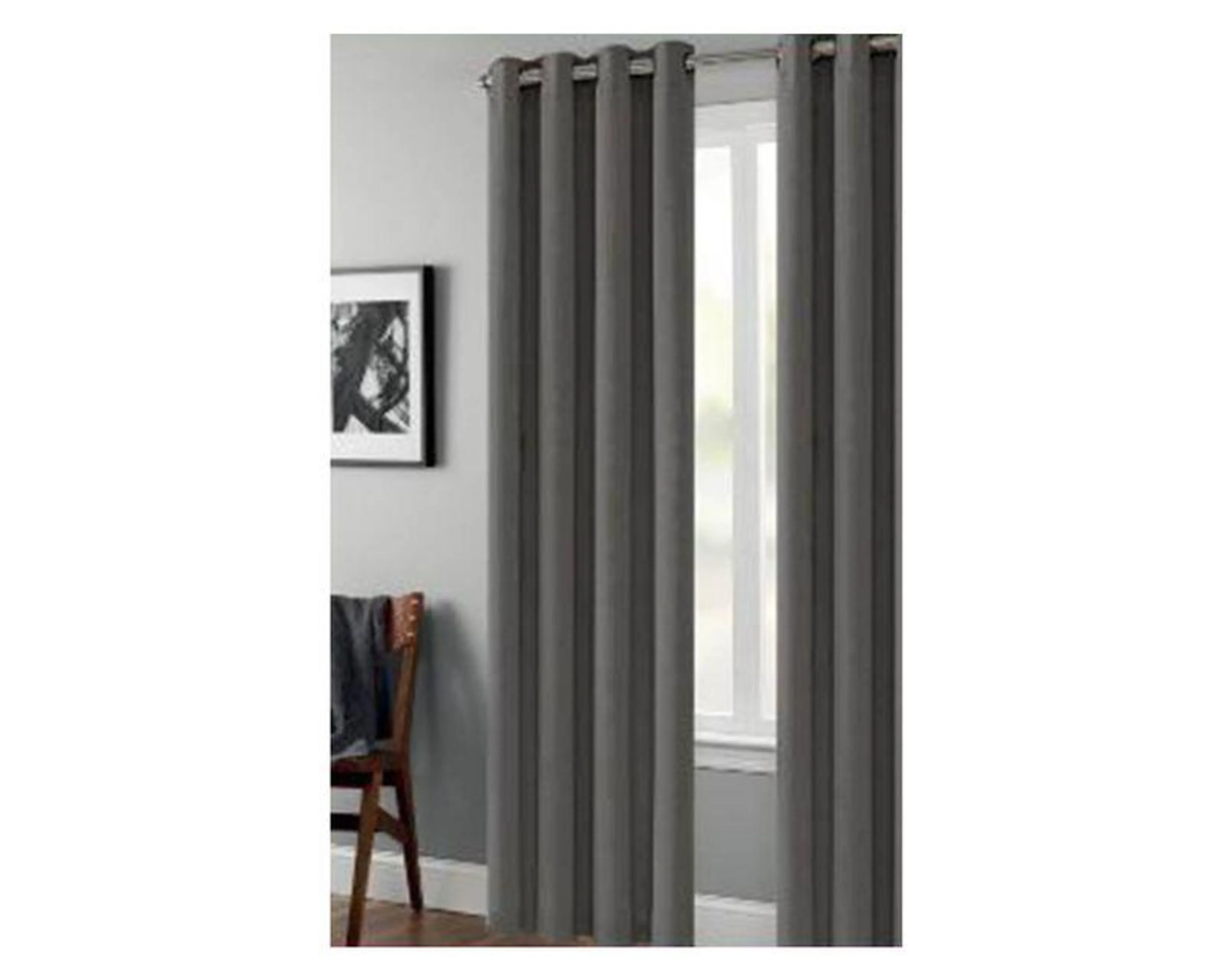 Cortina blackout 140x230 cm liso gris oscuro Cotidiana
