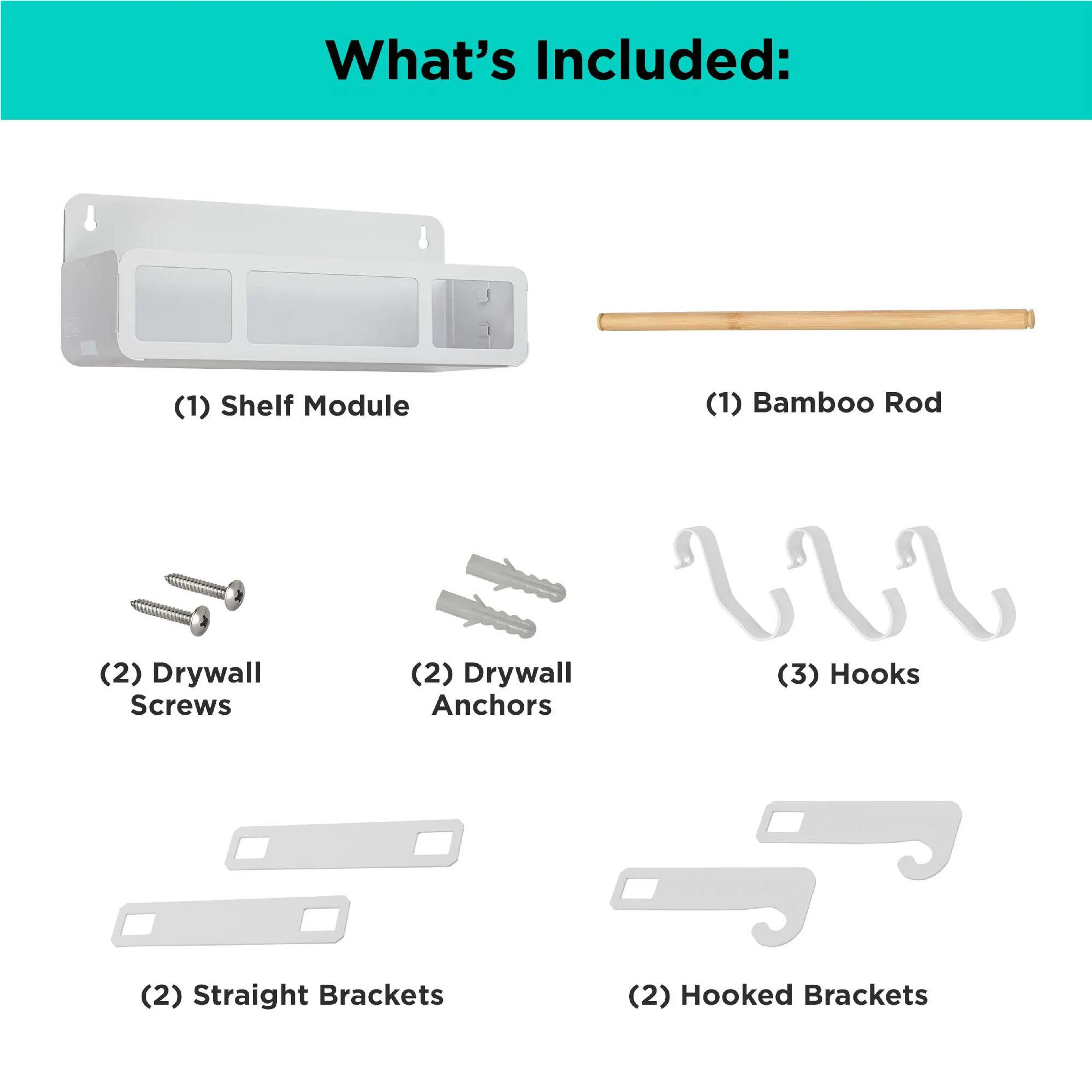 Wh Hanging Rack System-Shelf W/Brackets