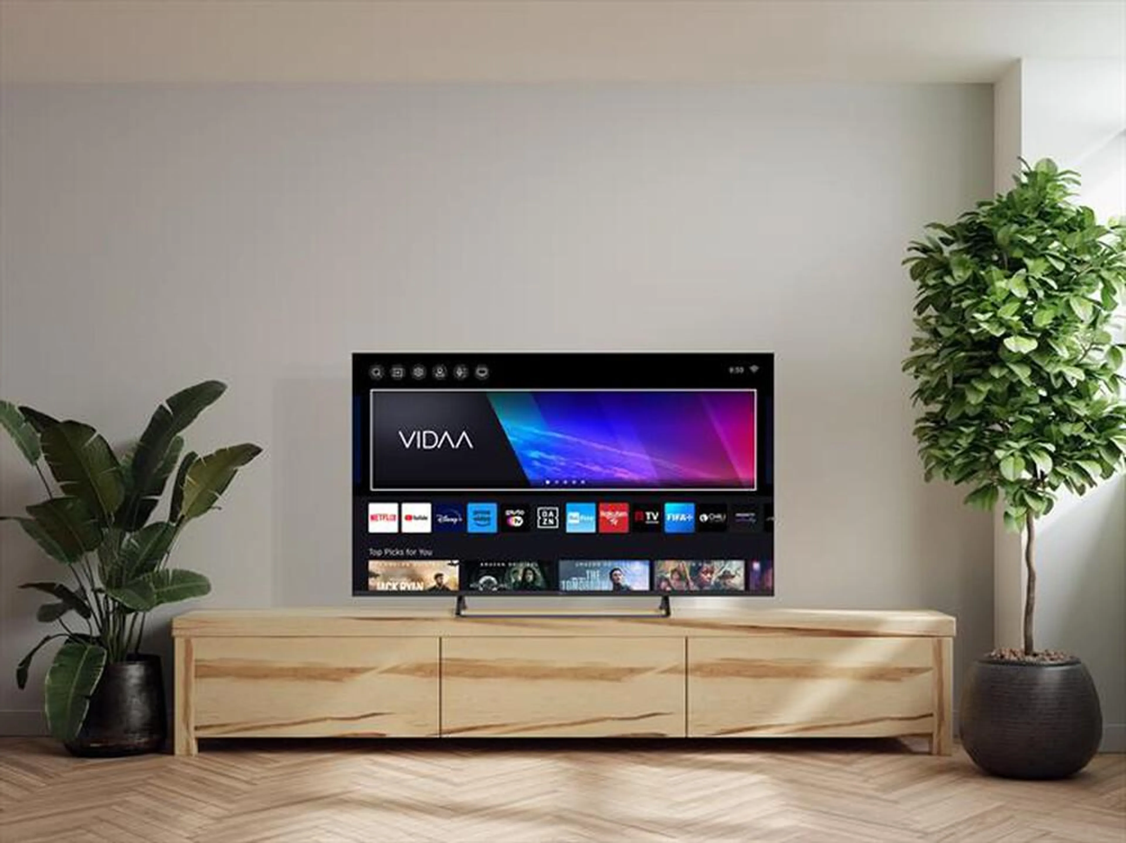 TELESYSTEM - Smart TV LED UHD 4K 50" SMV13 VIDAA-BLACK