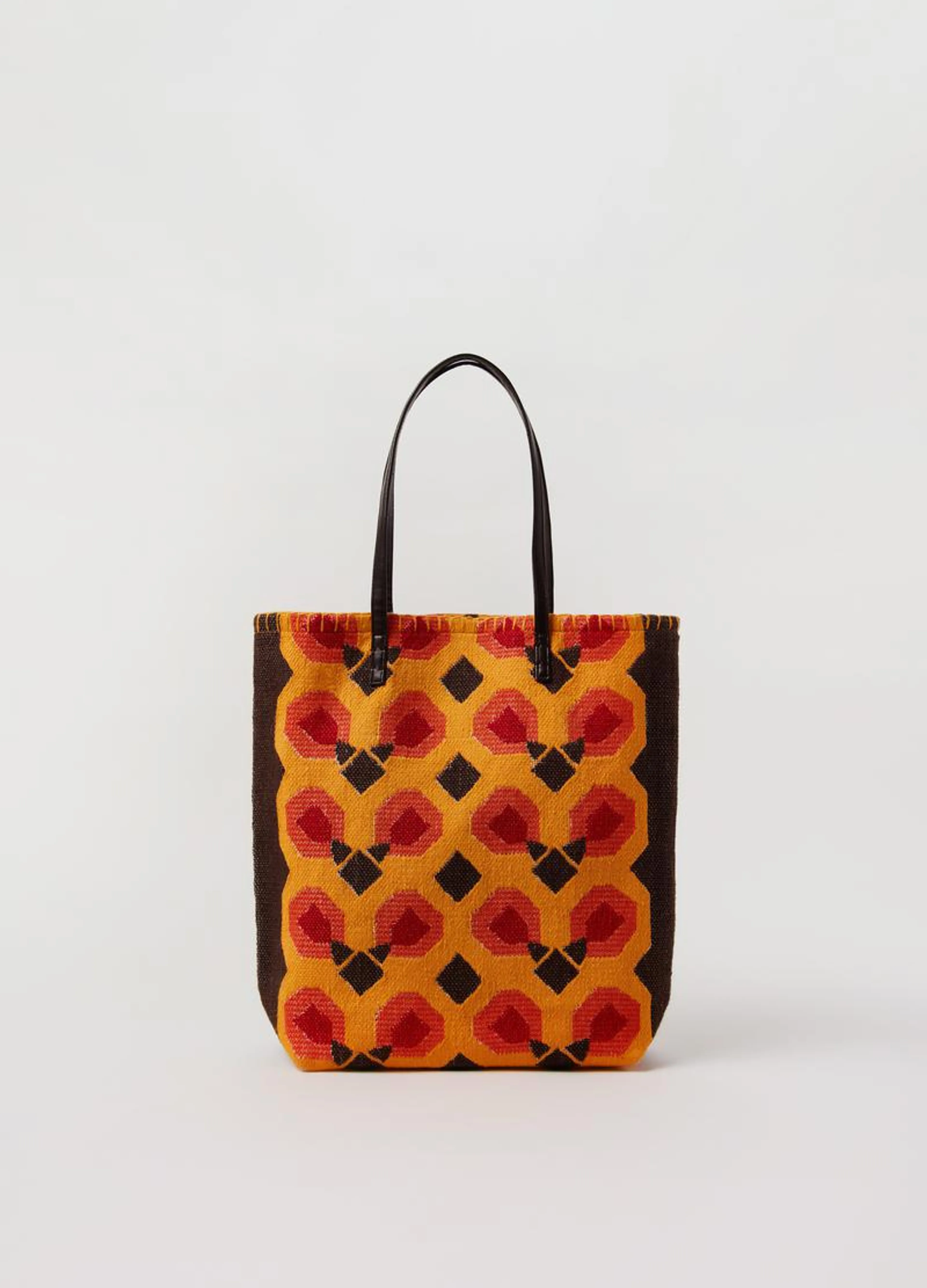 PIOMBO tote bag with traditional pattern