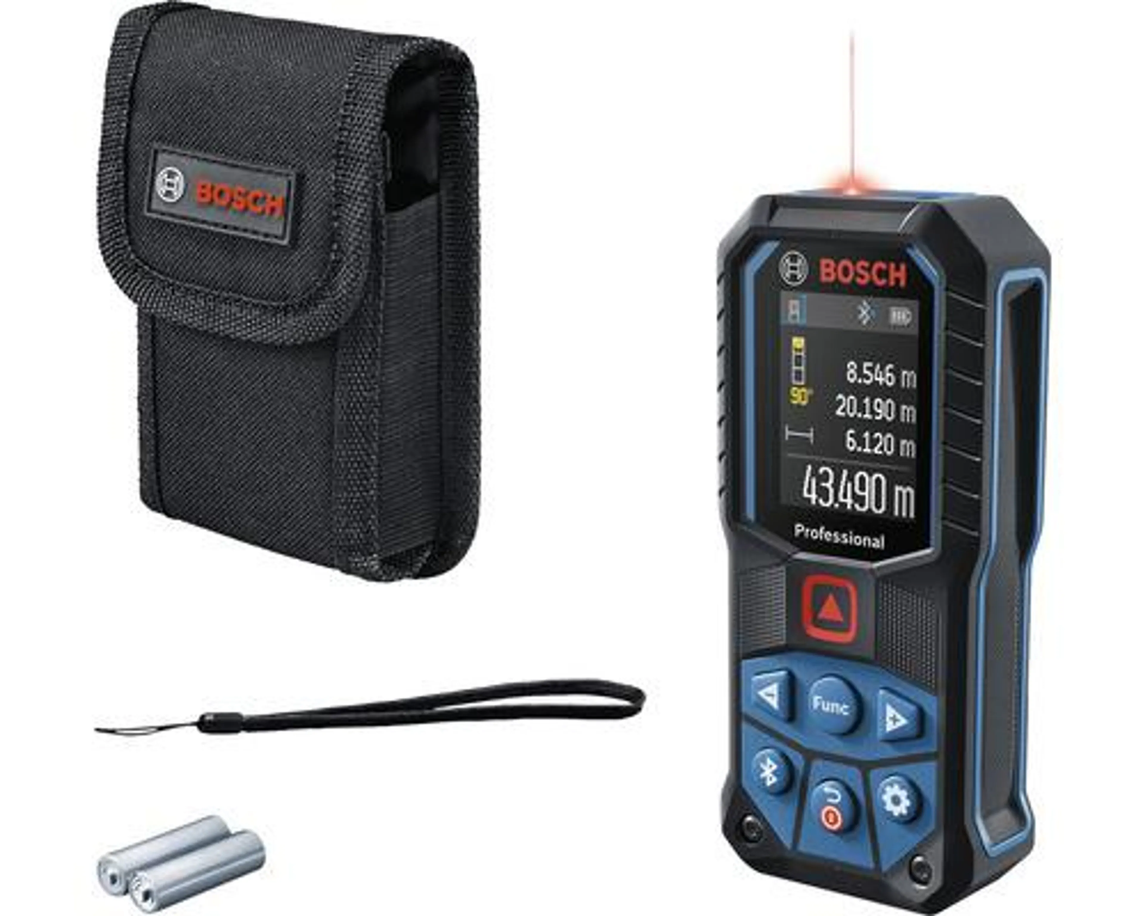 Laserový merač vzdialenosti Bosch GLM 50-27 C Professional, vrátane 2 x batérií (AA) a ochranného puzdra