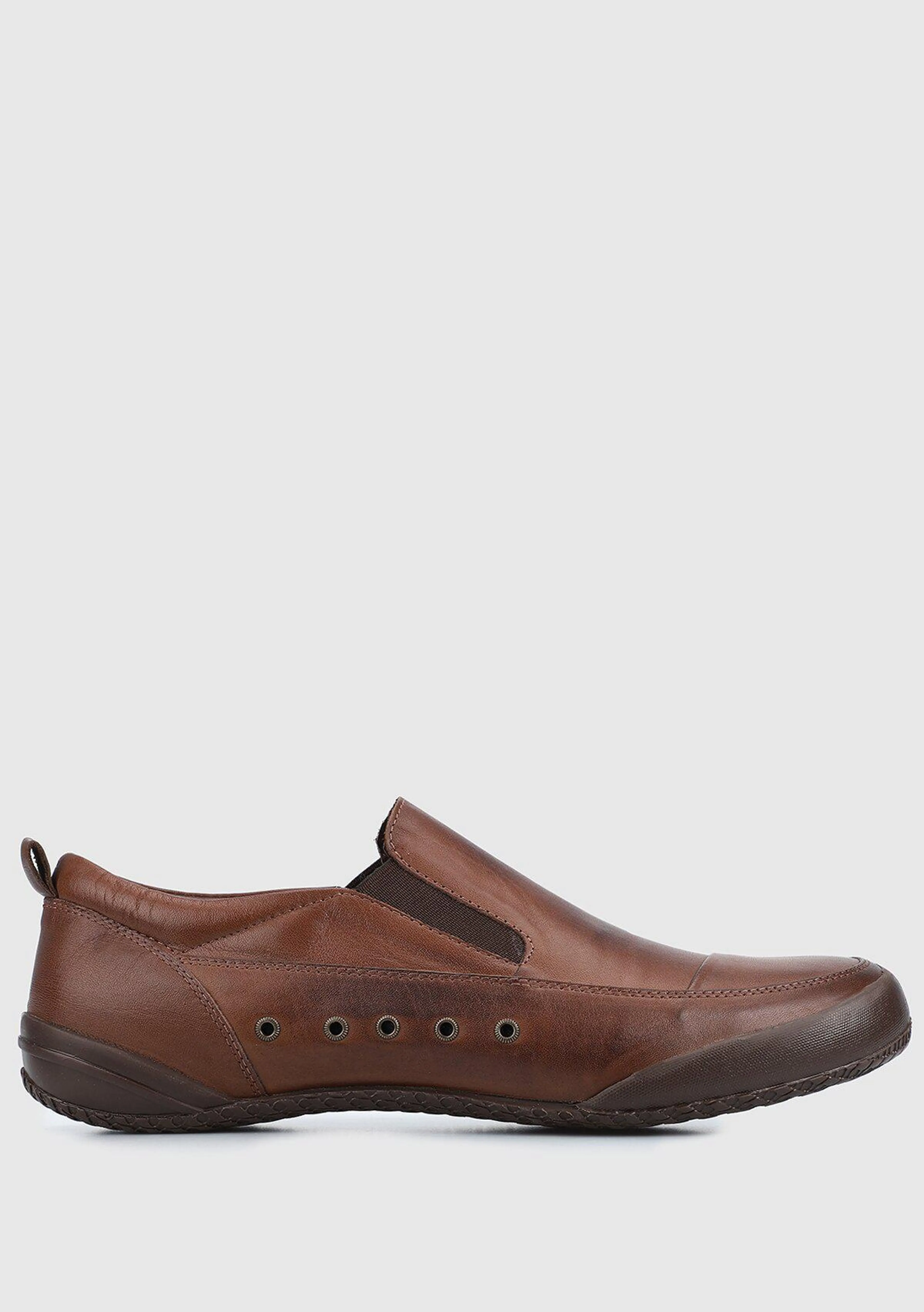Eclipse Kahve Deri Erkek Slip-On