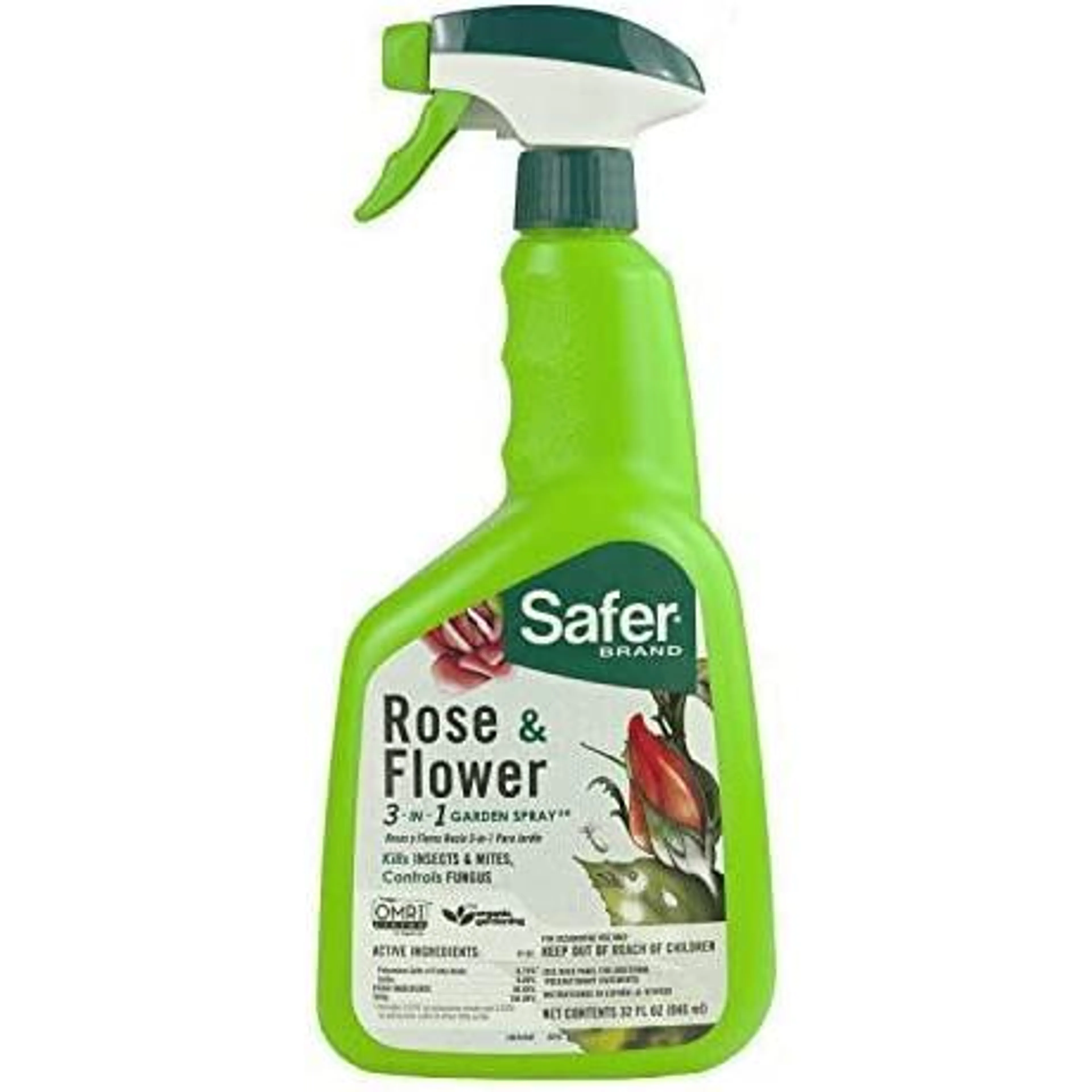 Safer Brand Rose & Flower 3-In-1 Garden Spray- 32oz