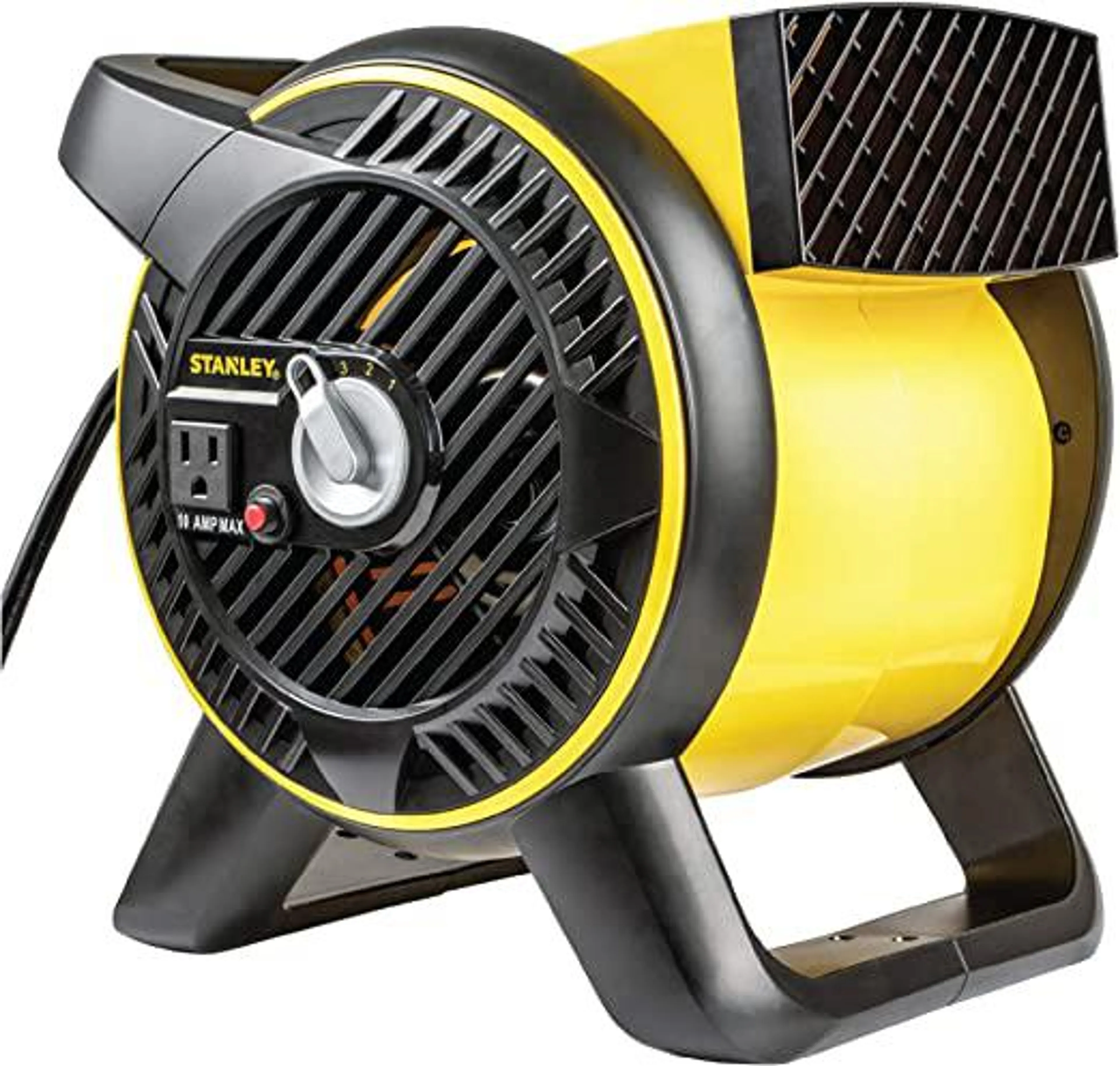 STANLEY High Velocity Pivoting Head Blower Fan – Utility Air Mover for Drying or Ventilating Home or Construction Site. Daisy chain compatible (ST-310A-120)