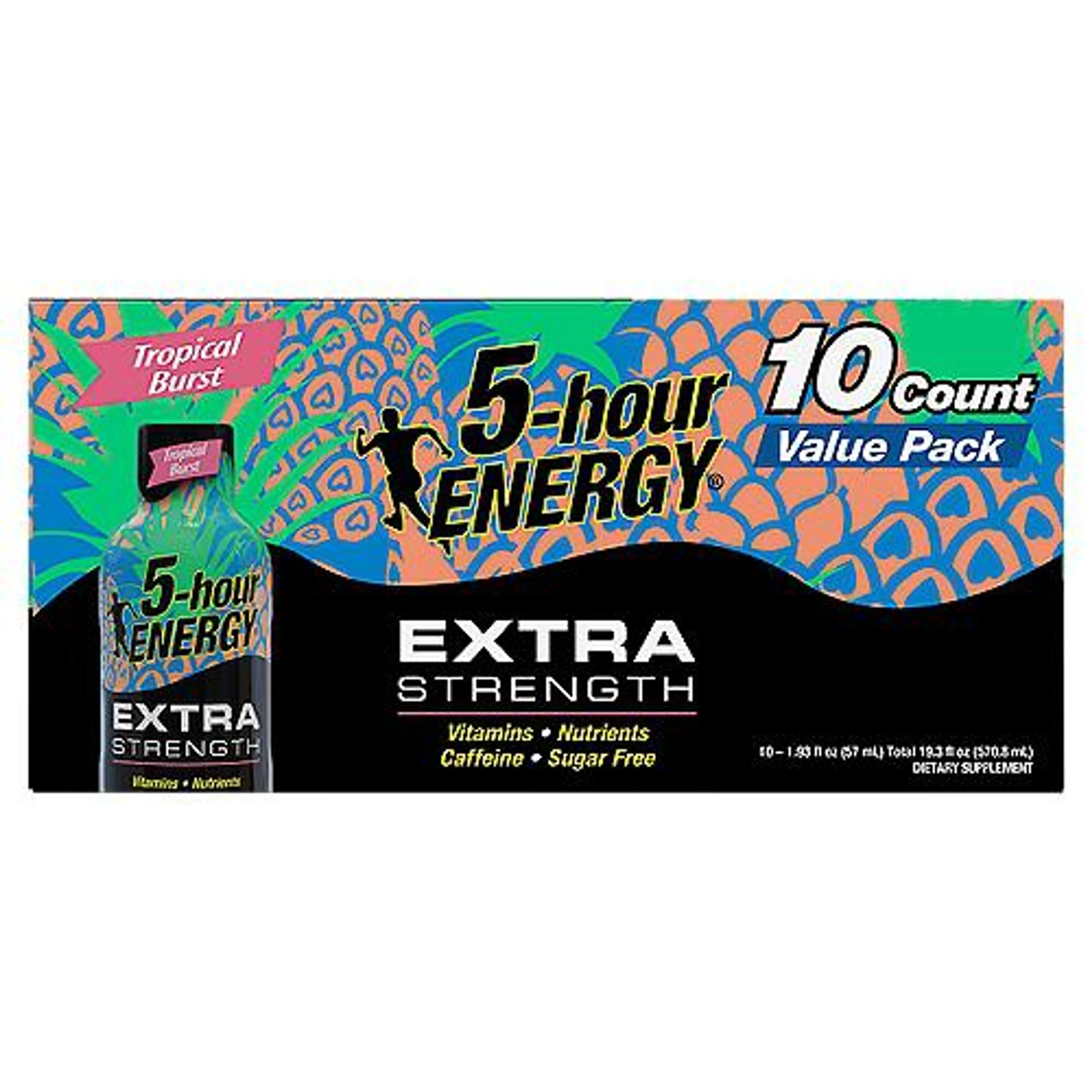5-hour Energy Extra Strength Tropical Burst, Dietary Supplement, 19.3 Fluid ounce