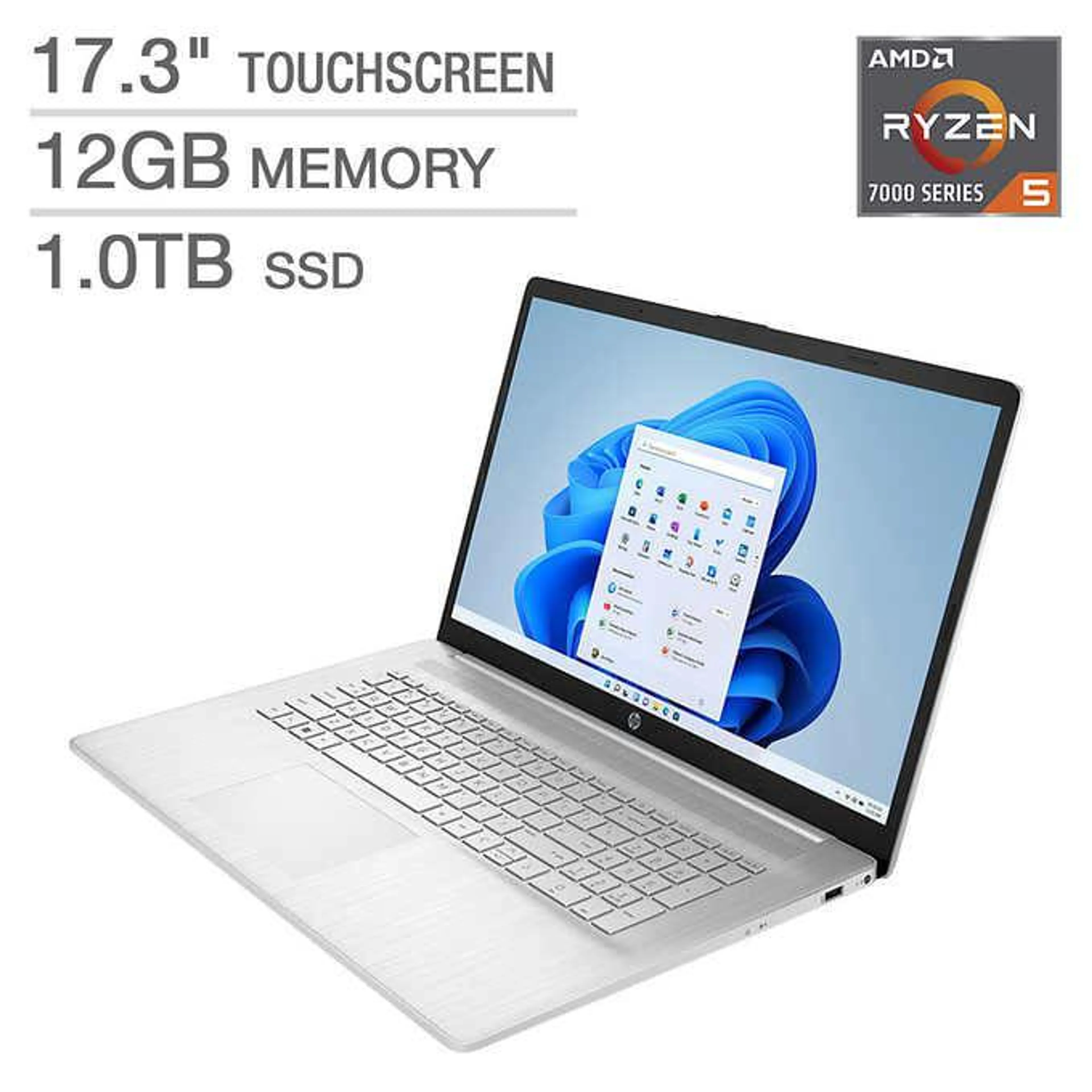 HP 17.3" Touchscreen Laptop - AMD Ryzen 5 7530U - Windows 11