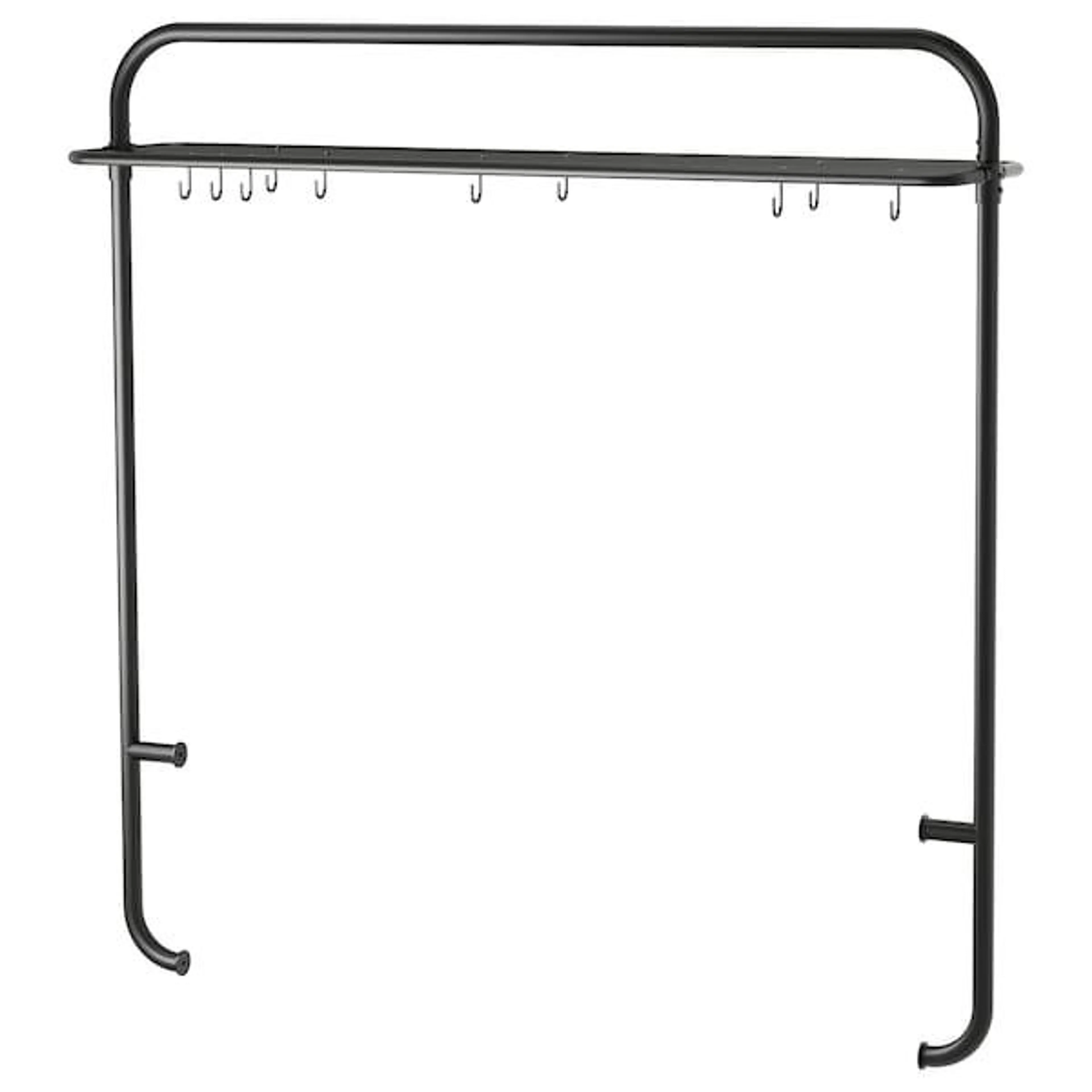 Rack for kitchen island, black