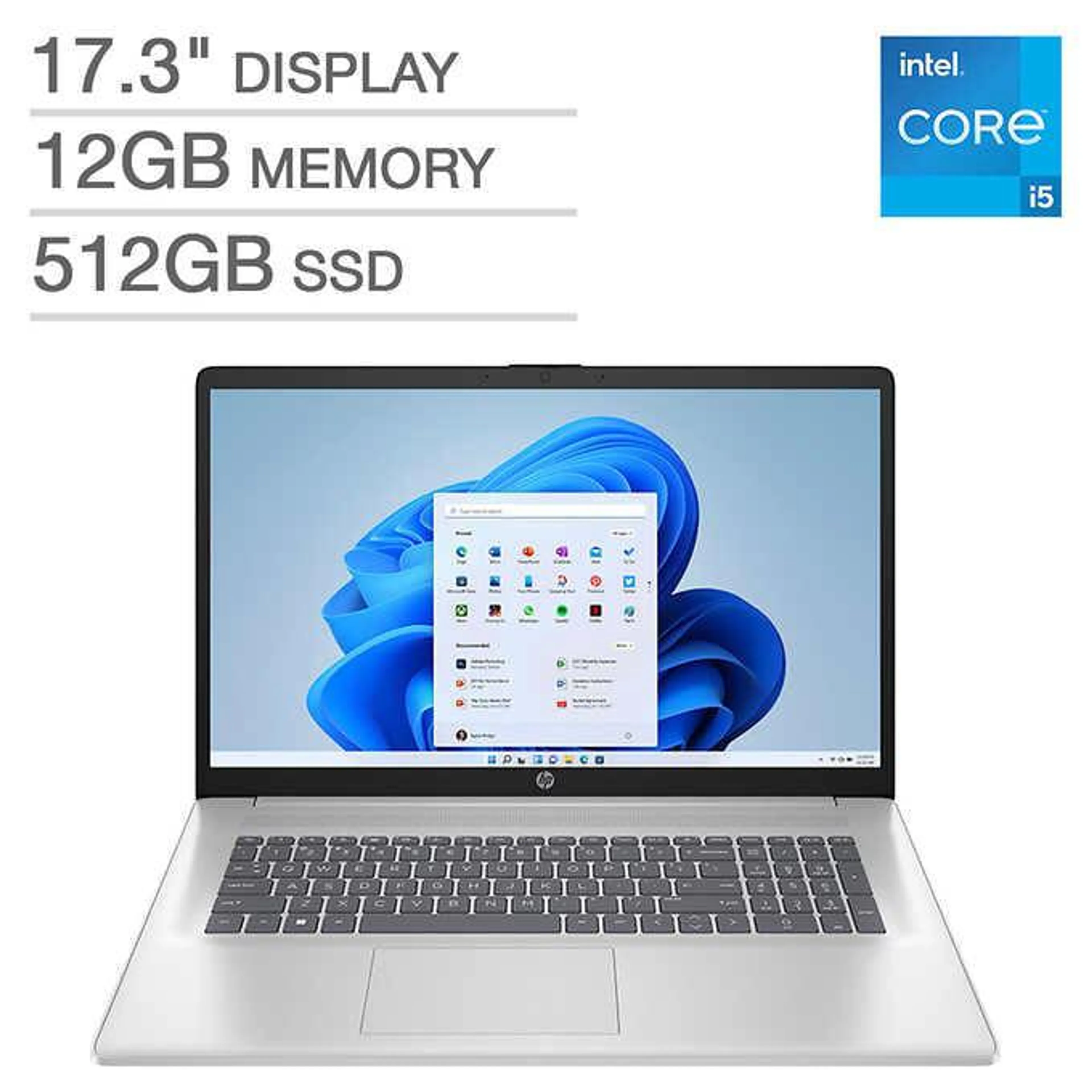 HP 17.3" Laptop - 13th Intel Core i5-1335U - 1080p - Windows 11