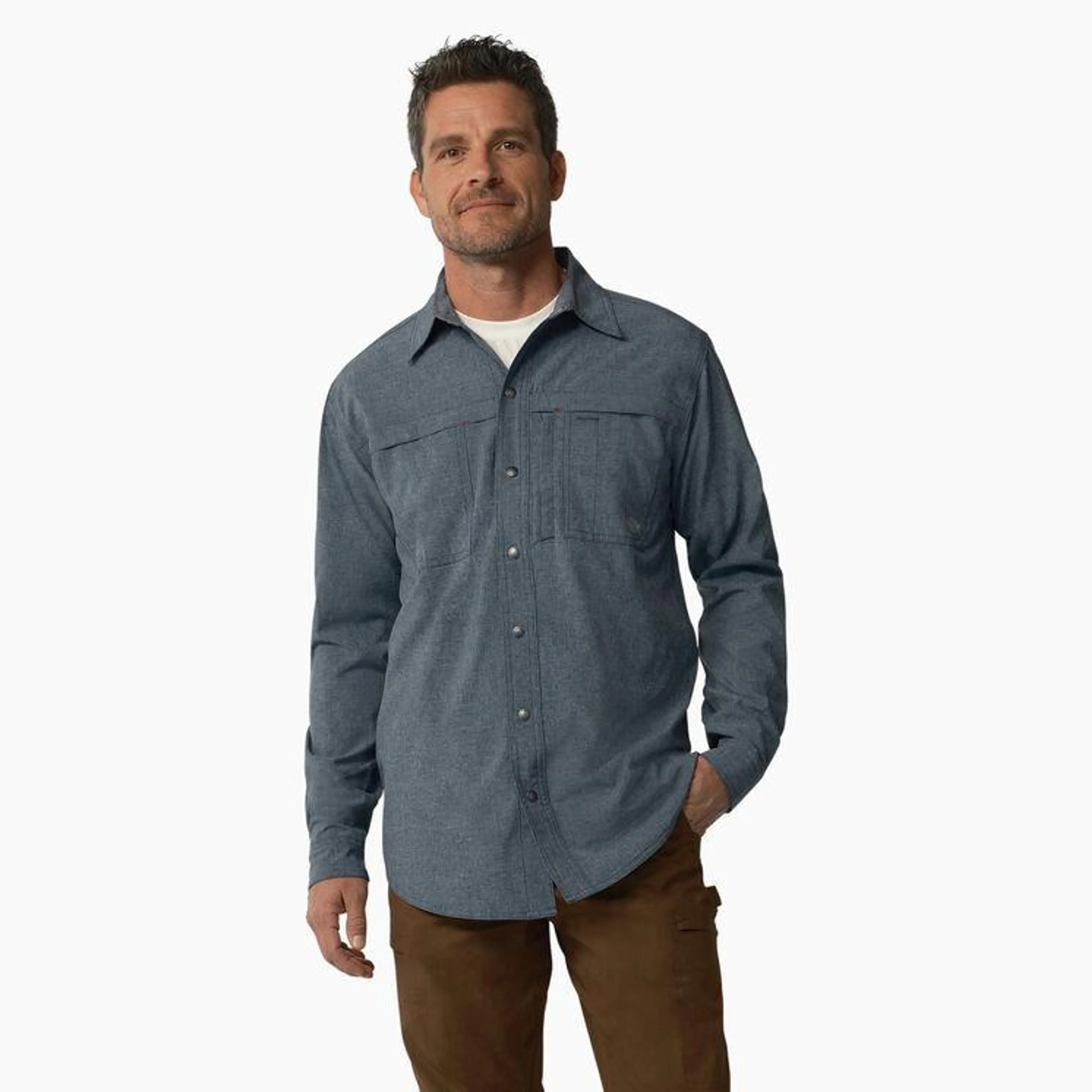 ProTect Cooling Long Sleeve Work Shirt, Airforce Blue