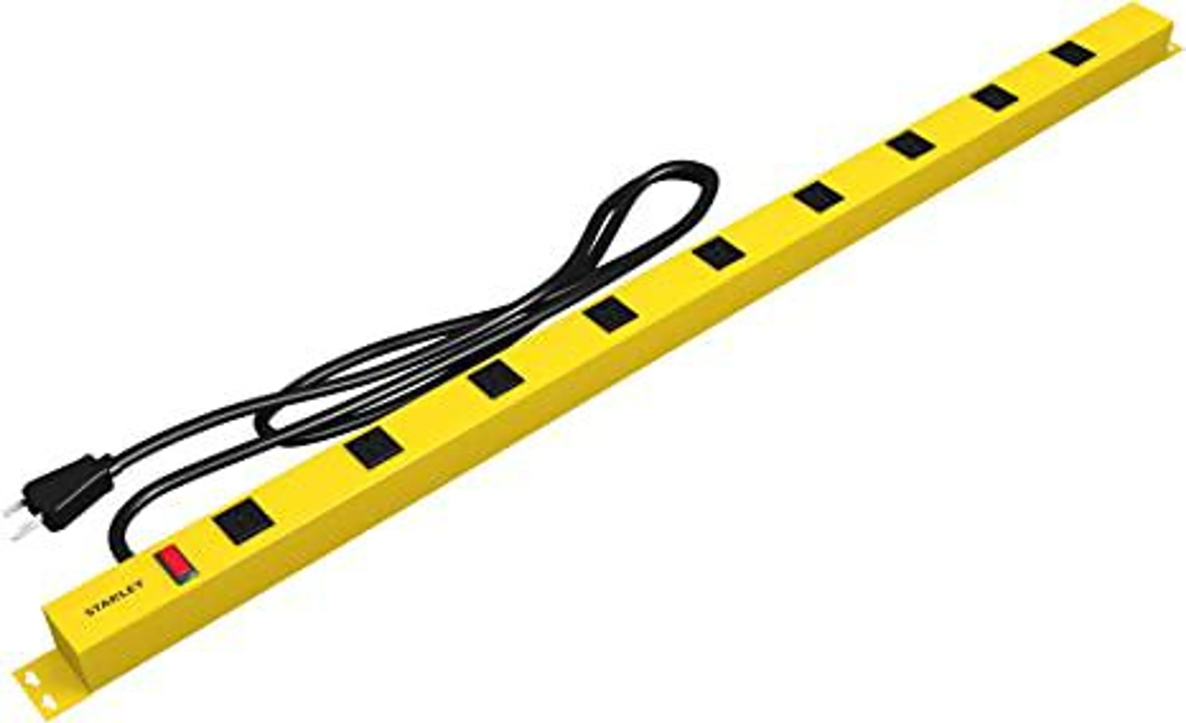Stanley 31615 NCC31615 ShopMAX Pro 9-Outlet Surge-Protector Power Bar, 6-Foot Cord, Yellow