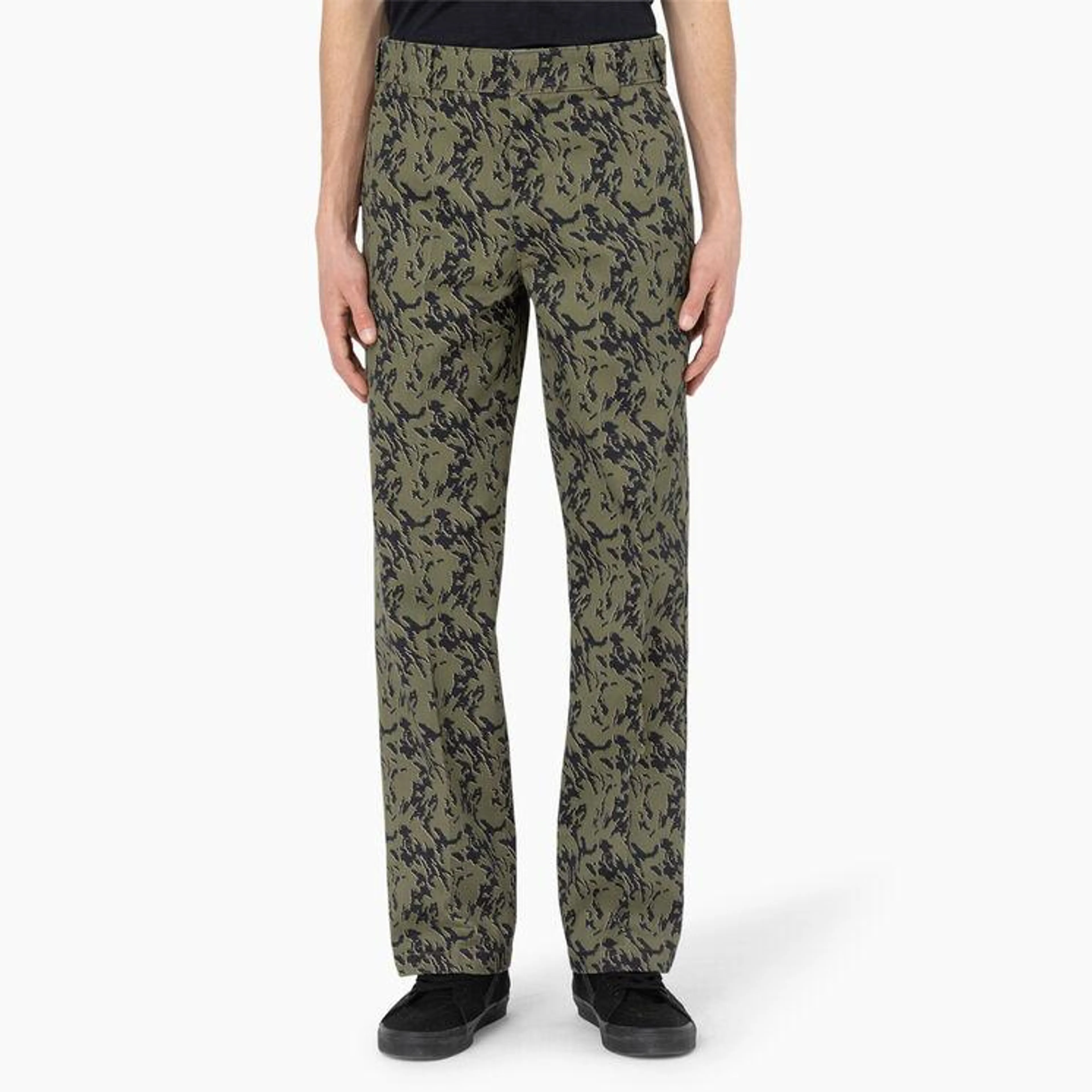 Drewsey Camo Work Pants, Military Green Glitch Camo