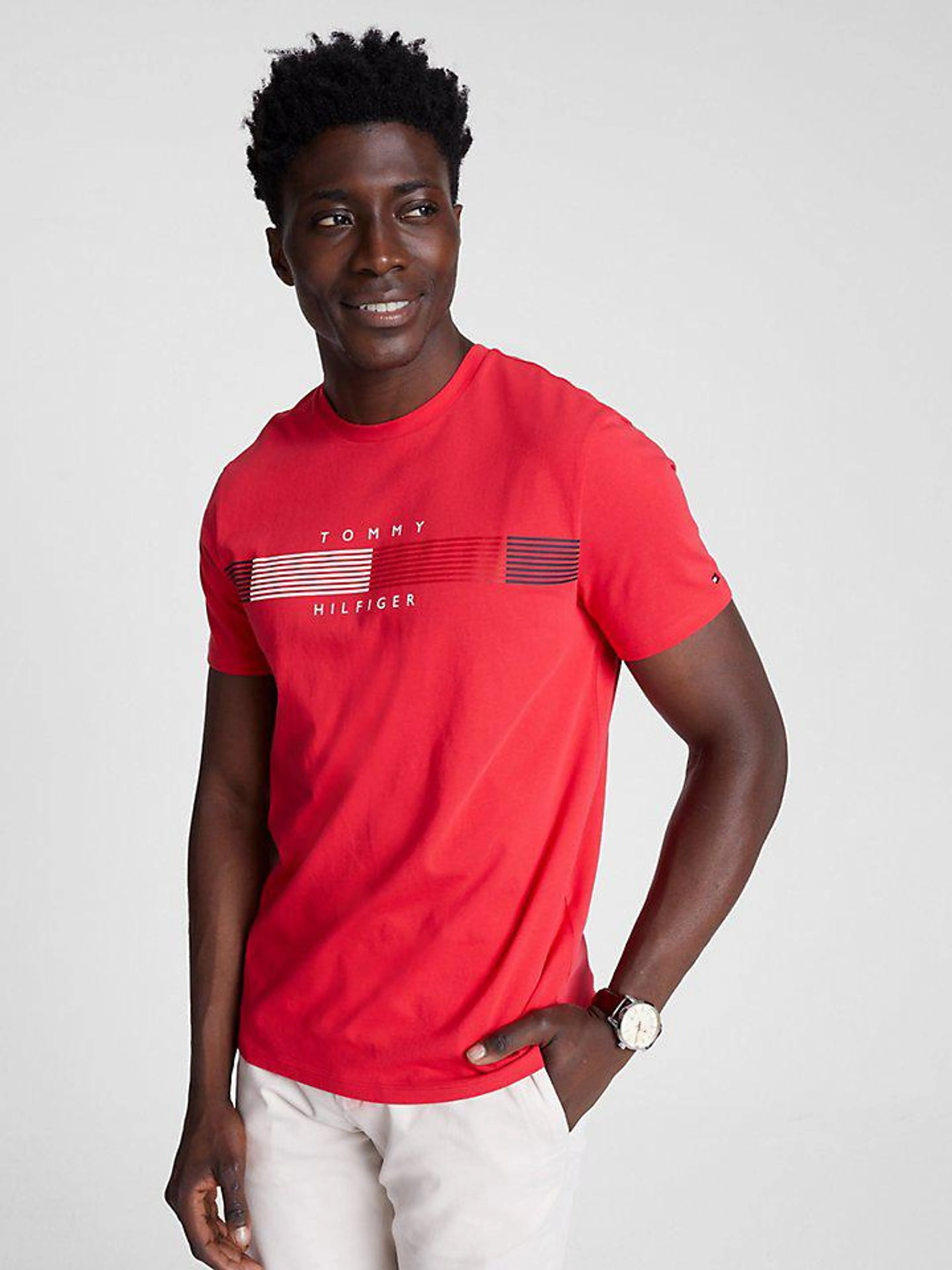 Tommy Flag Stripe T-Shirt