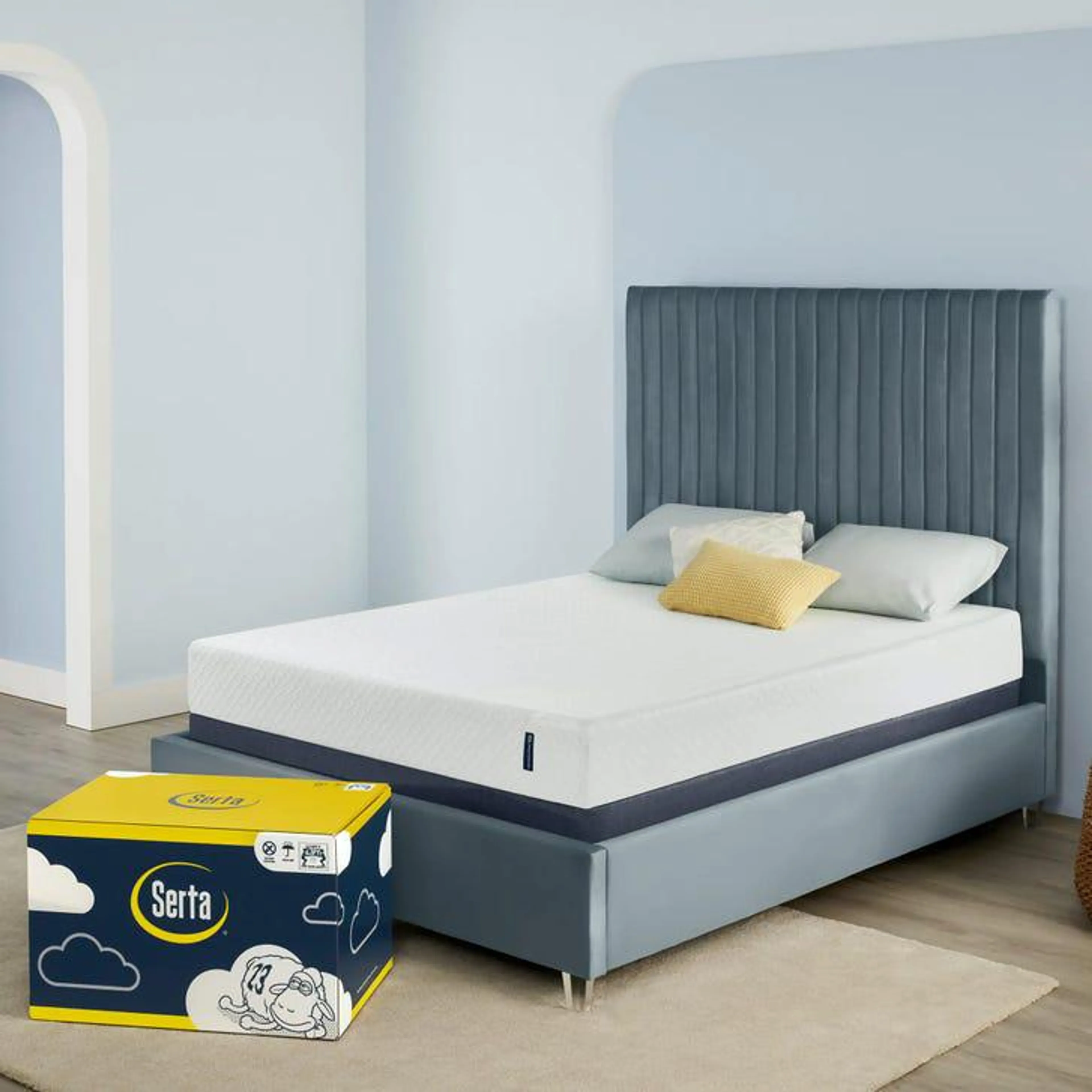Queen Serta EZ Tote Sheer Slumber 8 Inch Firm Bed in a Box Mattress
