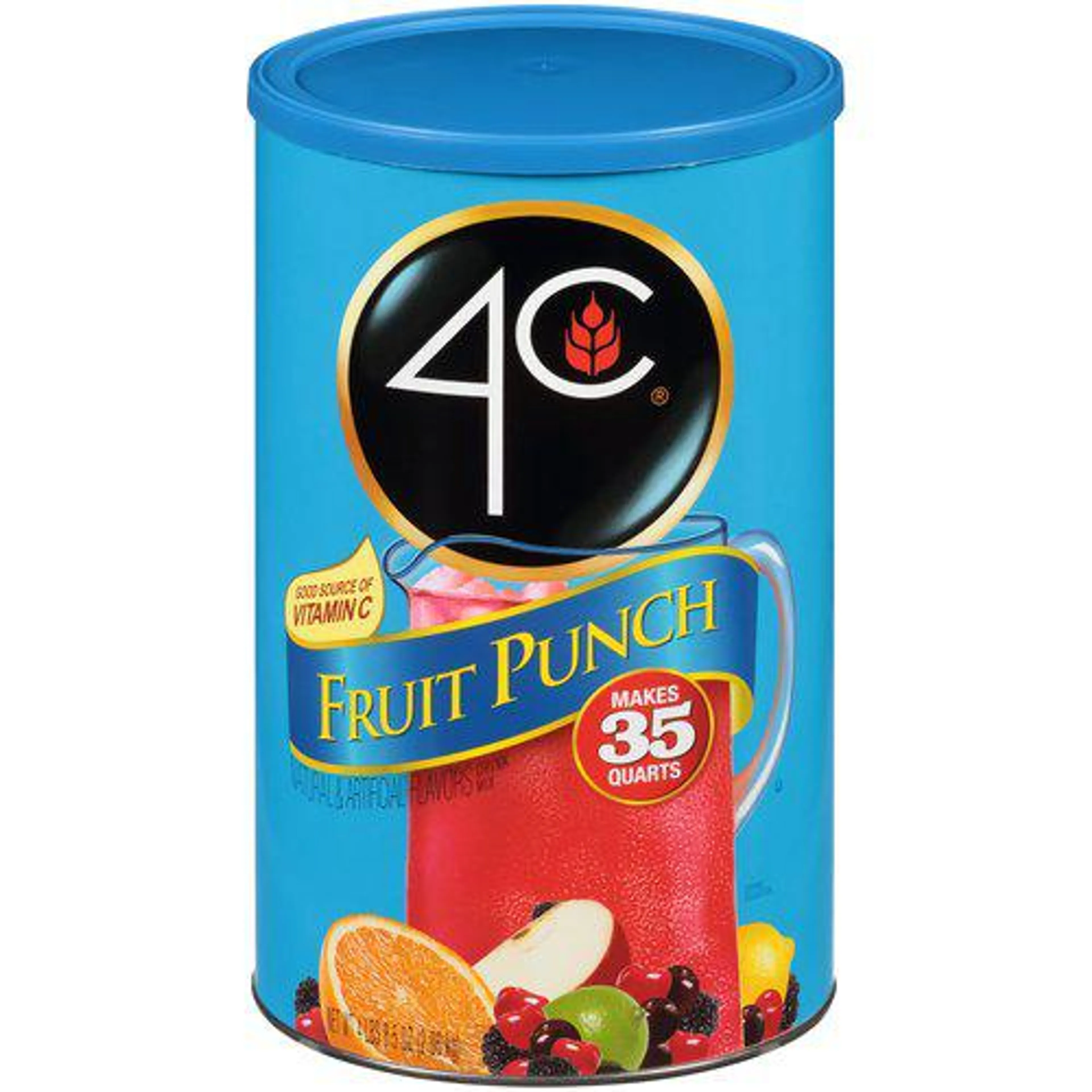 4C Fruit Punch Drink Mix, 35 Quarts, 72.5 Ounce