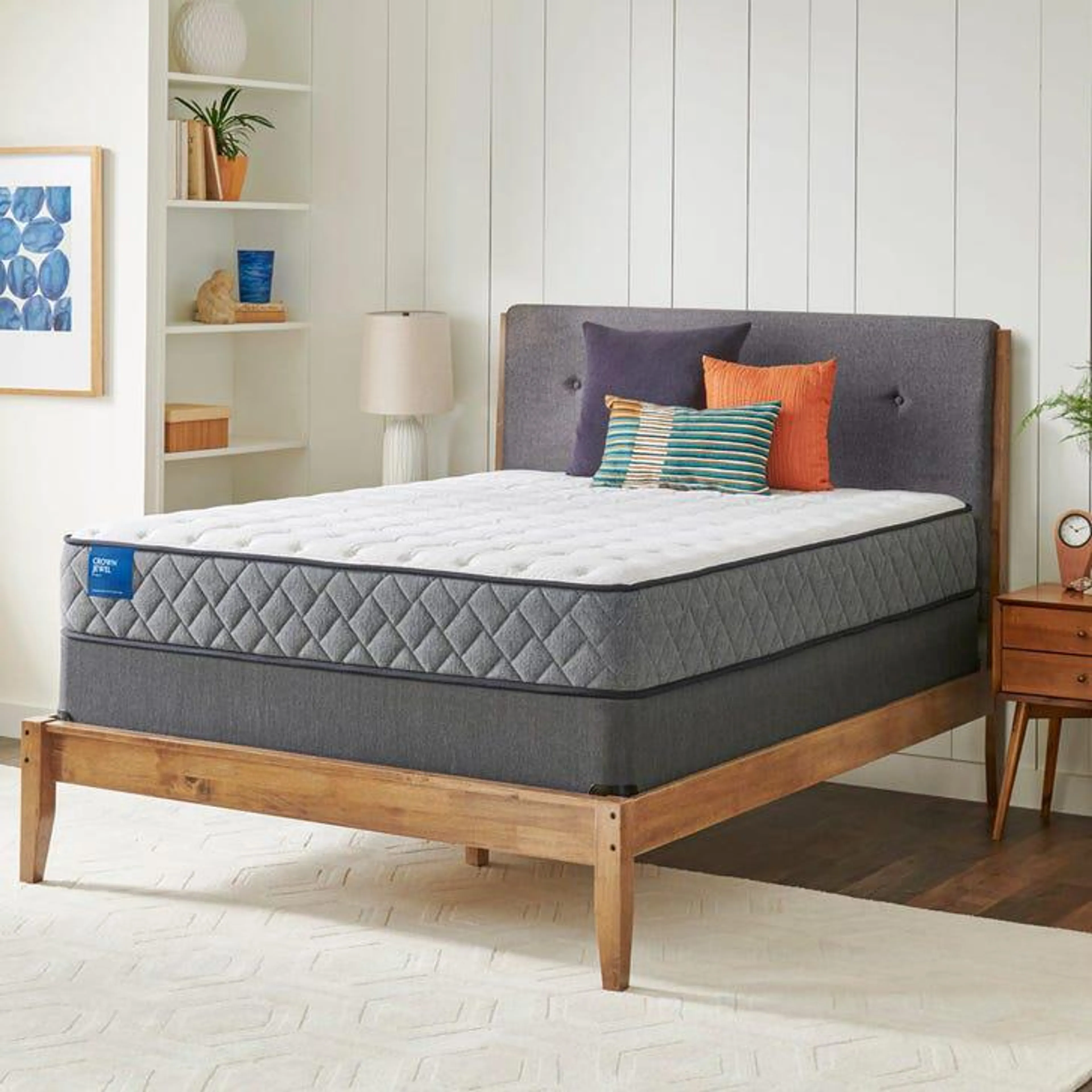 Queen Sealy Crown Jewel Value Inca Rose Firm 10 Inch Mattress