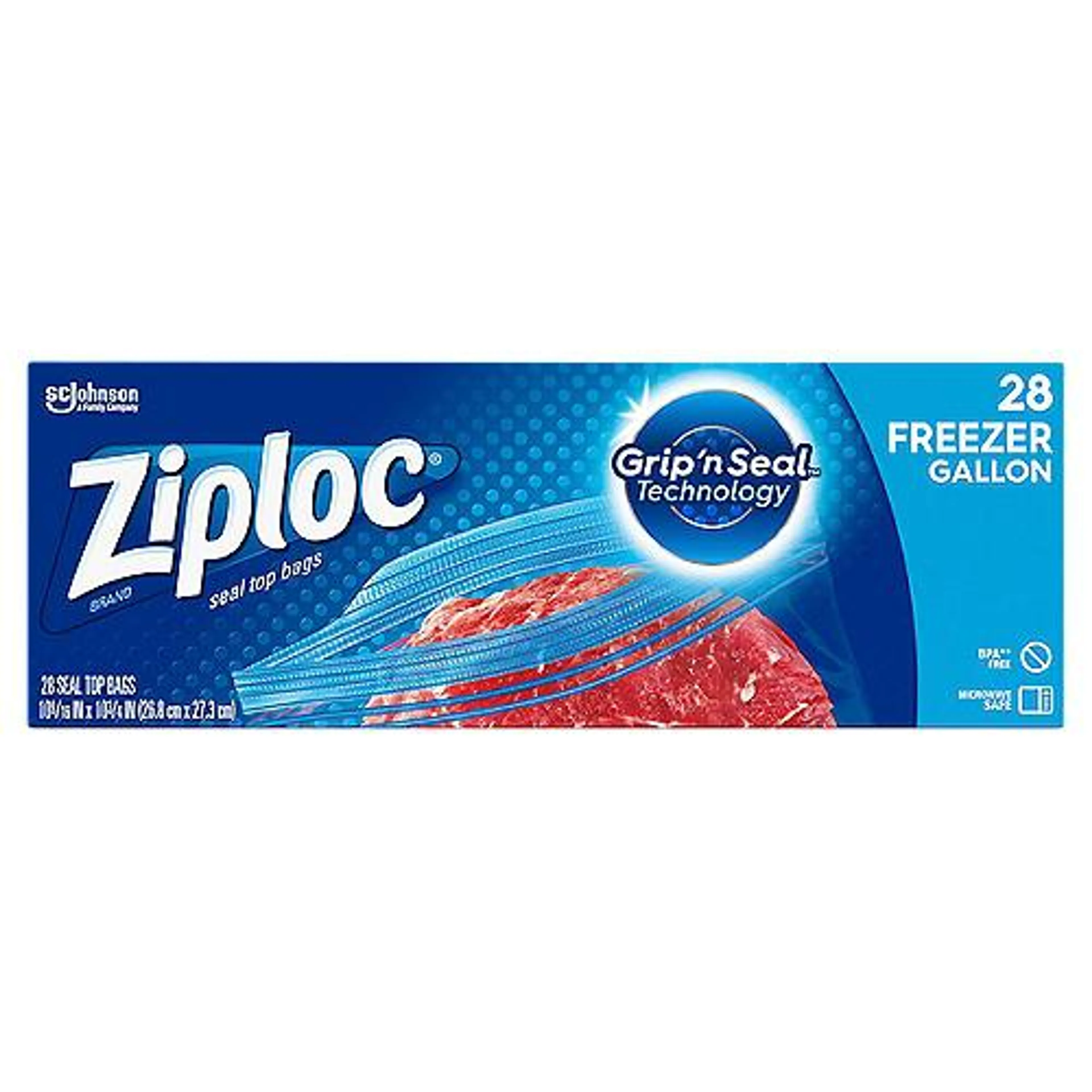 Ziploc Freezer Bag Gallon, 28 Each